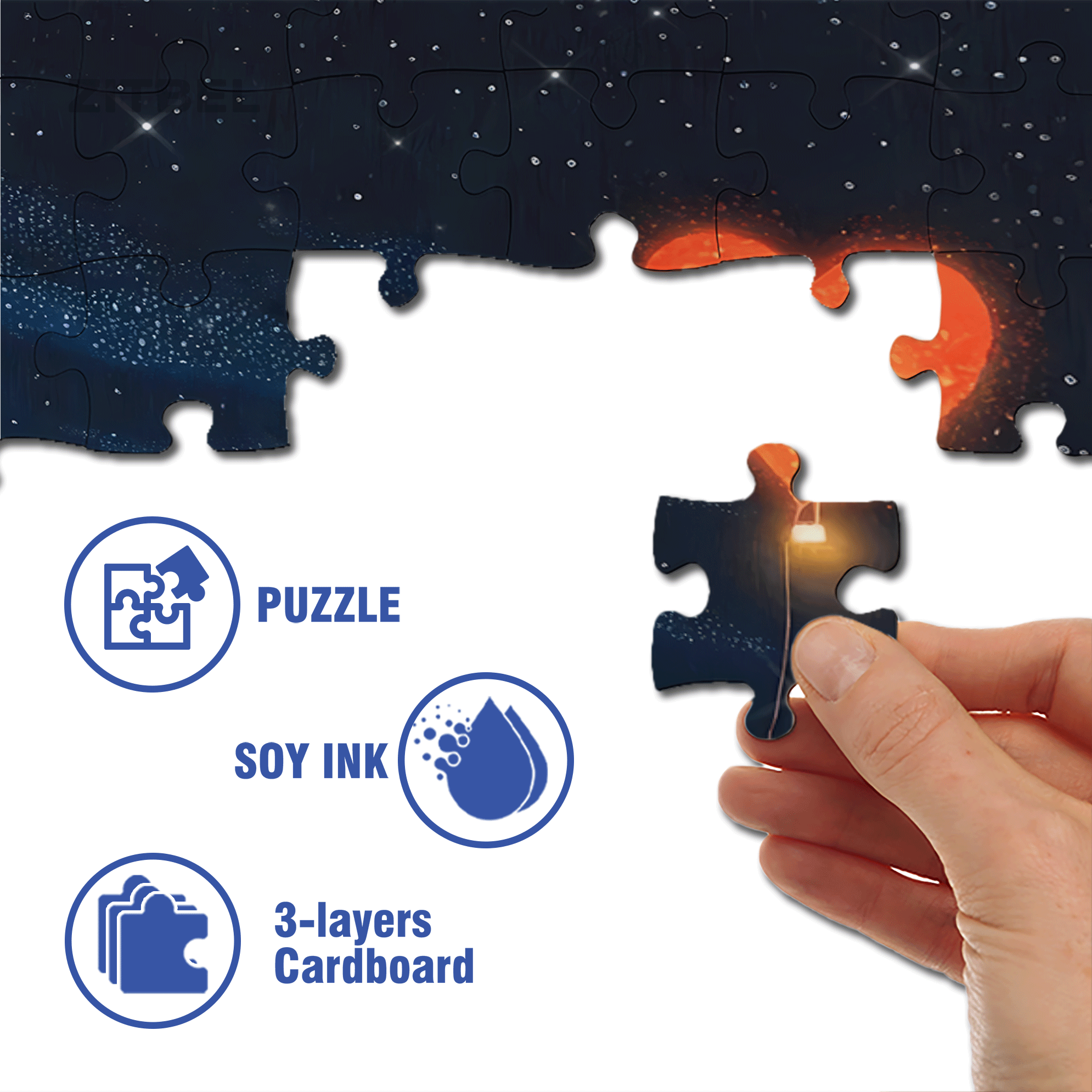 Give You My Love 500pcs/1000pcs Jigsaw Puzzle, Scratch-Resistant, Interactive Family Game & Brain-Boosting DIY Decor, Perfect for Halloween, Christmas & New Year Gifts, Family Puzzle Game