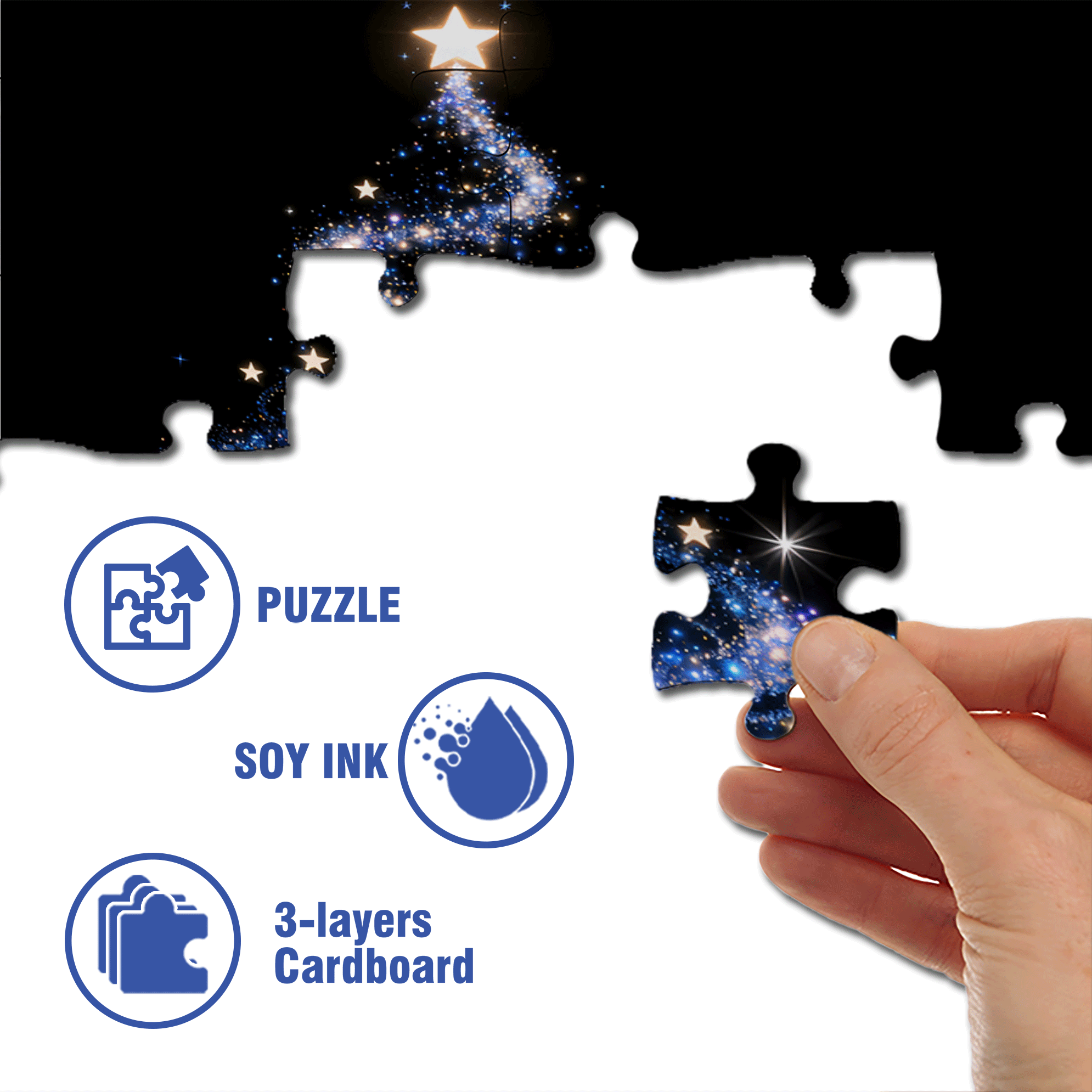 I'll Give You A Little Star 500pcs/1000pcs Jigsaw Puzzle, Scratch-Resistant, Interactive Family Game & Brain-Boosting DIY Decor, Perfect for Halloween, Christmas & New Year Gifts, Family Puzzle Game