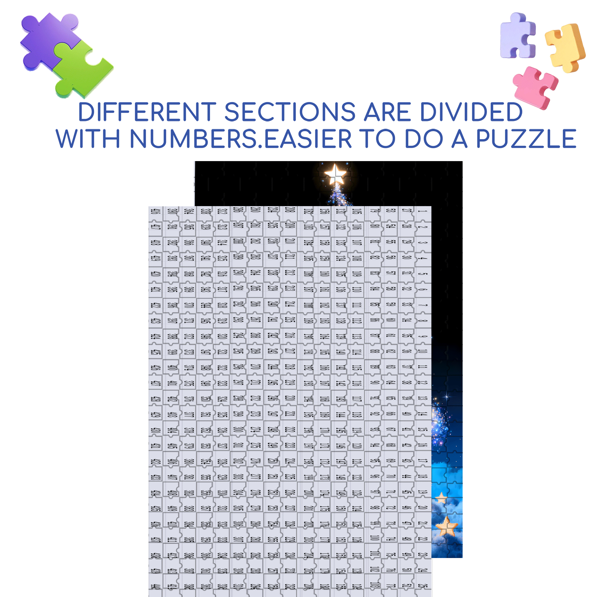 I'll Give You A Little Star 500pcs/1000pcs Jigsaw Puzzle, Scratch-Resistant, Interactive Family Game & Brain-Boosting DIY Decor, Perfect for Halloween, Christmas & New Year Gifts, Family Puzzle Game