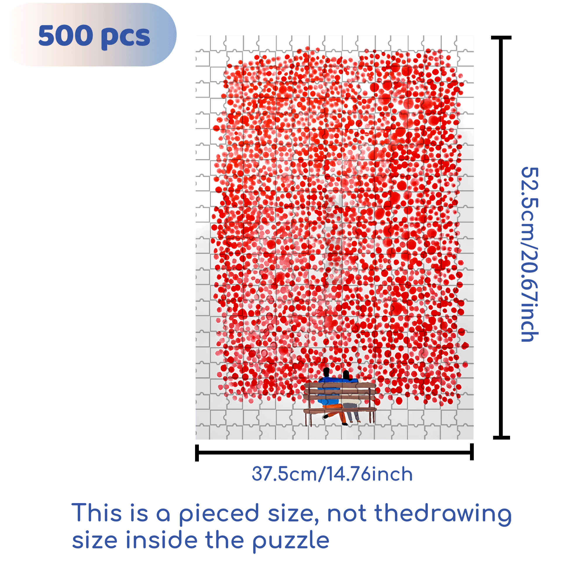 Let's Enjoy The Flowers Together 500pcs/1000pcs Jigsaw Puzzle, Scratch-Resistant, Interactive Family Game & Brain-Boosting DIY Decor, Perfect for Halloween, Christmas & New Year Gifts, Family Puzzle Game