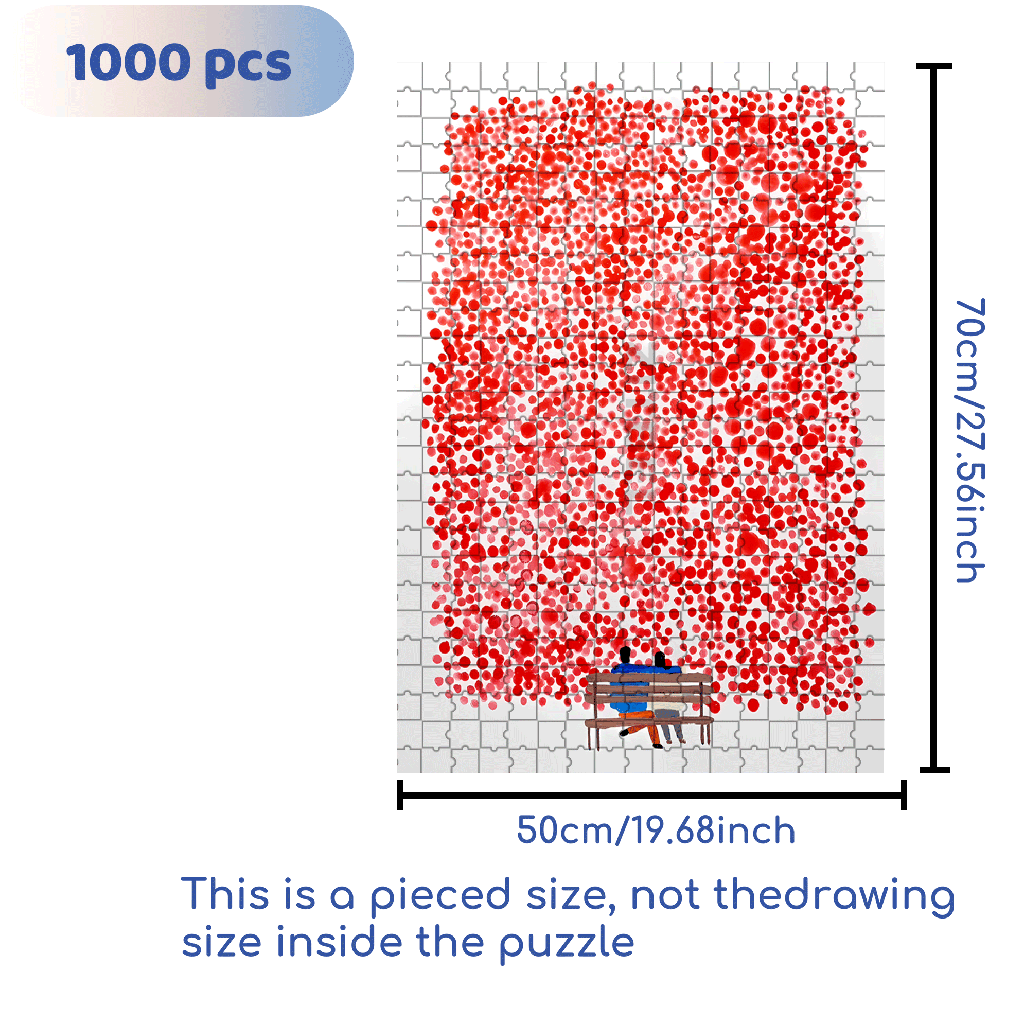 Let's Enjoy The Flowers Together 500pcs/1000pcs Jigsaw Puzzle, Scratch-Resistant, Interactive Family Game & Brain-Boosting DIY Decor, Perfect for Halloween, Christmas & New Year Gifts, Family Puzzle Game