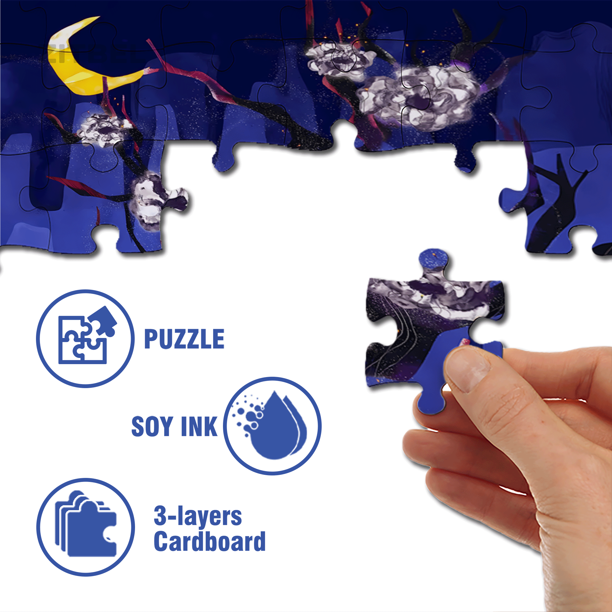 Madam White Fruit 500pcs/1000pcs Jigsaw Puzzle, Scratch-Resistant, Interactive Family Game & Brain-Boosting DIY Decor, Perfect for Halloween, Christmas & New Year Gifts, Family Puzzle Game