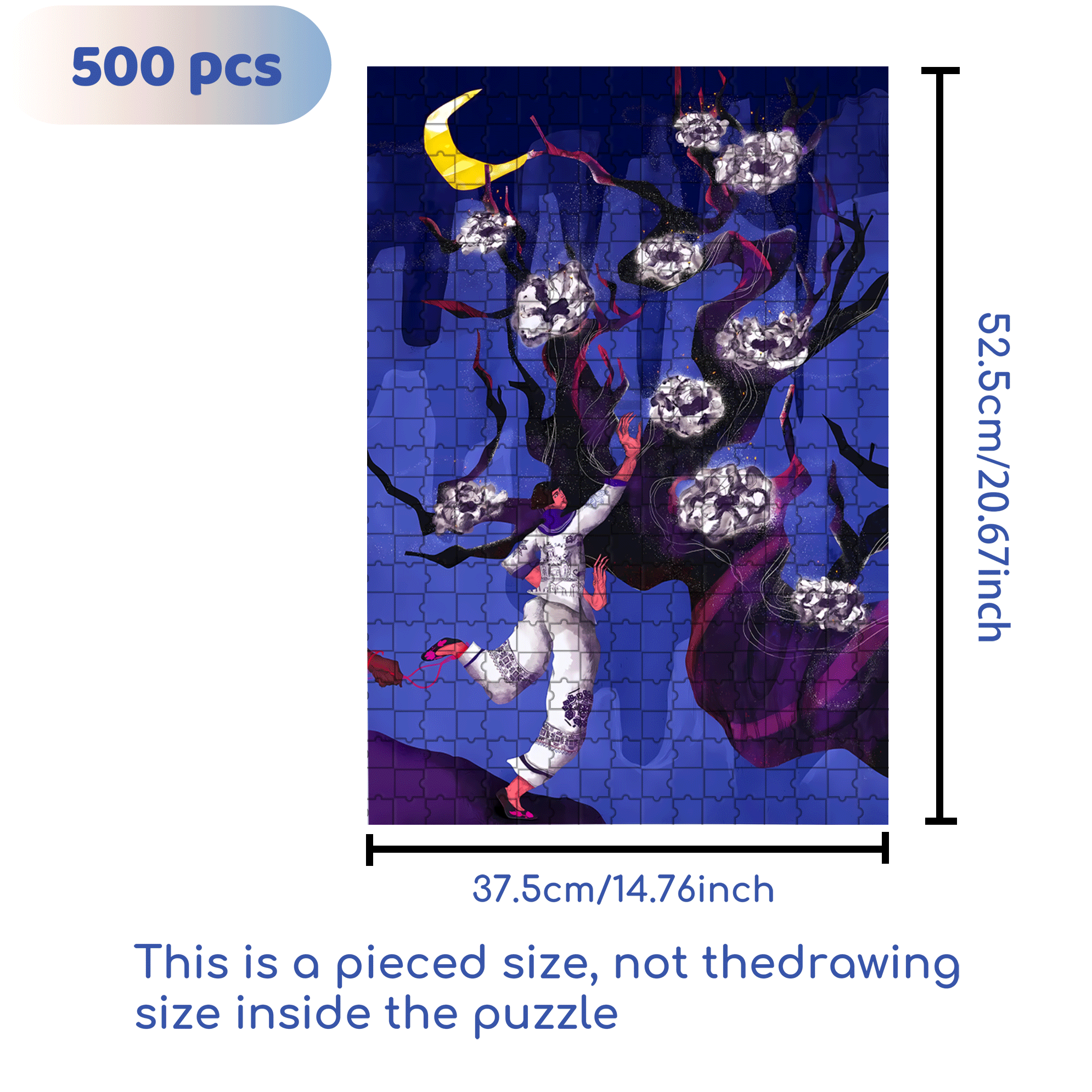 Madam White Fruit 500pcs/1000pcs Jigsaw Puzzle, Scratch-Resistant, Interactive Family Game & Brain-Boosting DIY Decor, Perfect for Halloween, Christmas & New Year Gifts, Family Puzzle Game