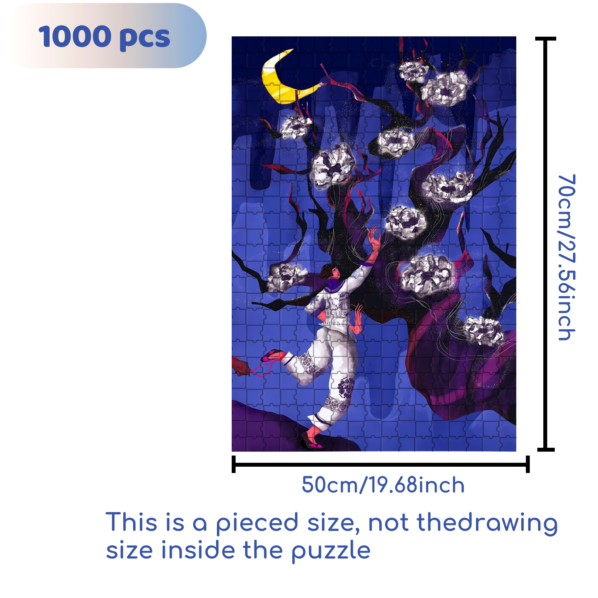 Madam White Fruit 500pcs/1000pcs Jigsaw Puzzle, Scratch-Resistant, Interactive Family Game & Brain-Boosting DIY Decor, Perfect for Halloween, Christmas & New Year Gifts, Family Puzzle Game