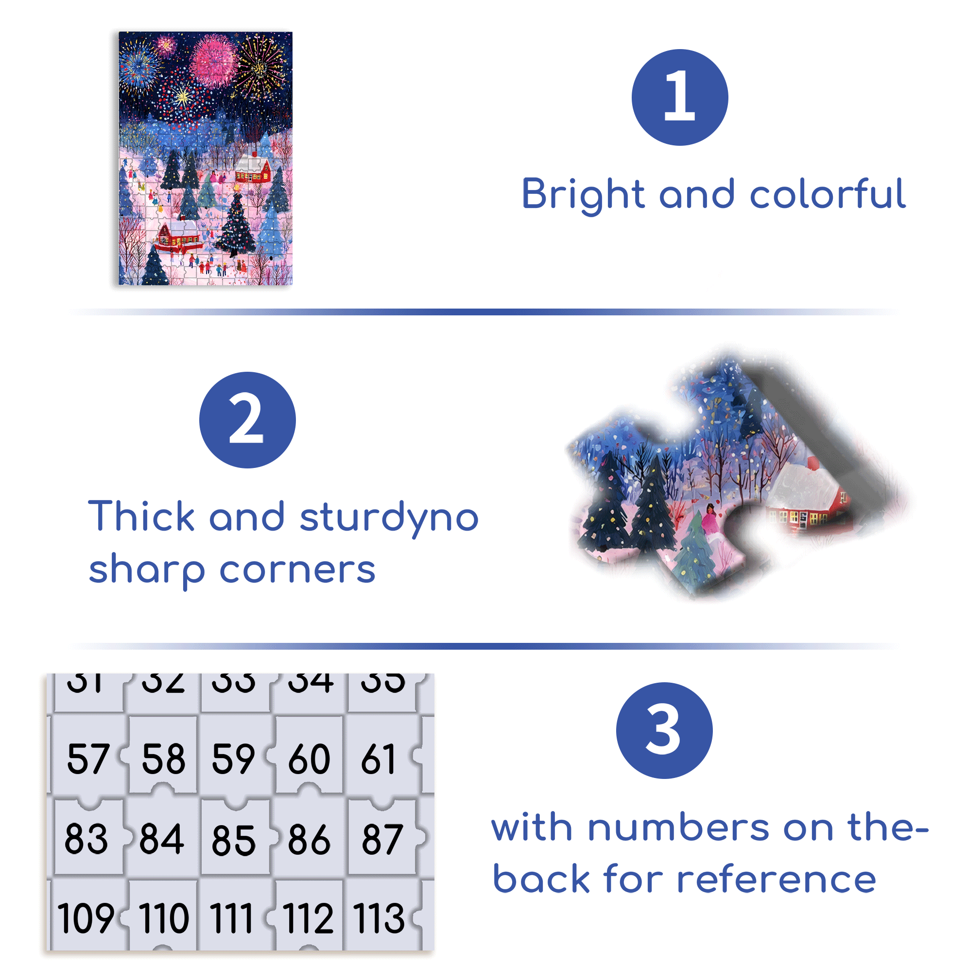 New Year's Eve Fireworks Night 500pcs/1000pcs Jigsaw Puzzle, Scratch-Resistant, Interactive Family Game & Brain-Boosting DIY Decor, Perfect for Halloween, Christmas & New Year Gifts, Family Puzzle Game