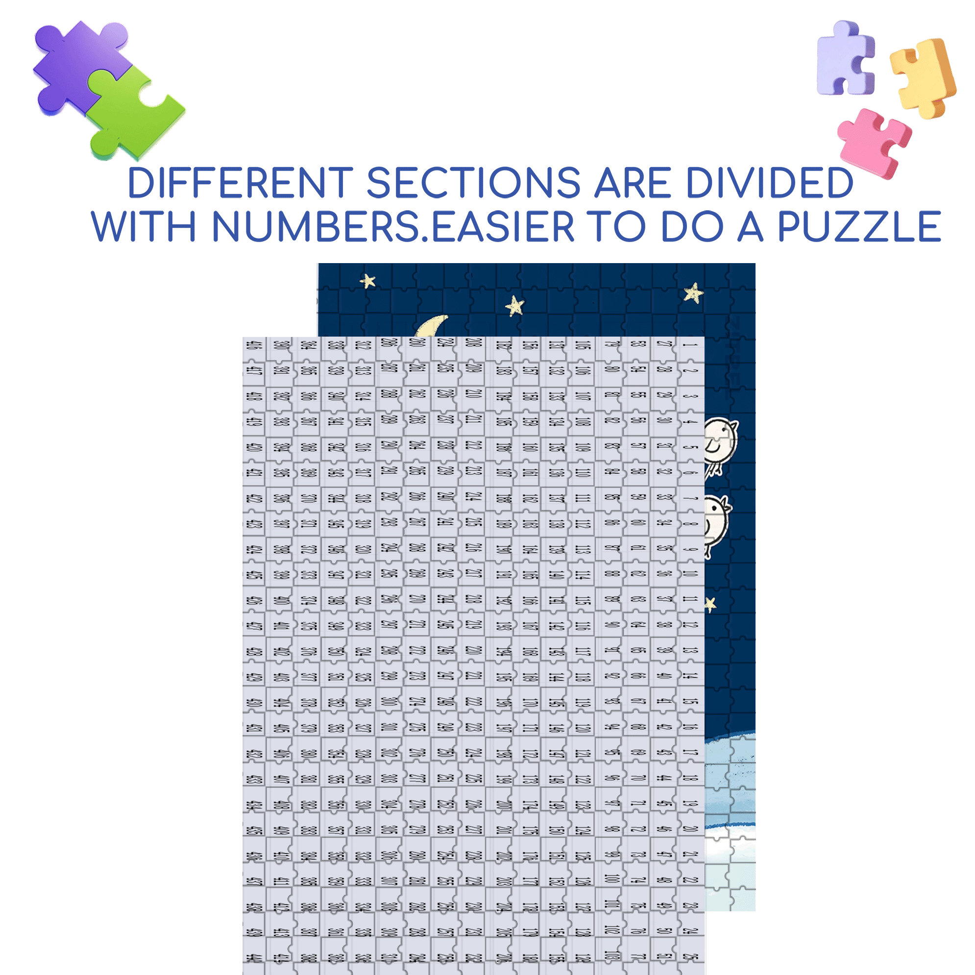 Night Of Dreams 500pcs/1000pcs Jigsaw Puzzle, Scratch-Resistant, Interactive Family Game & Brain-Boosting DIY Decor, Perfect for Halloween, Christmas & New Year Gifts, Family Puzzle Game