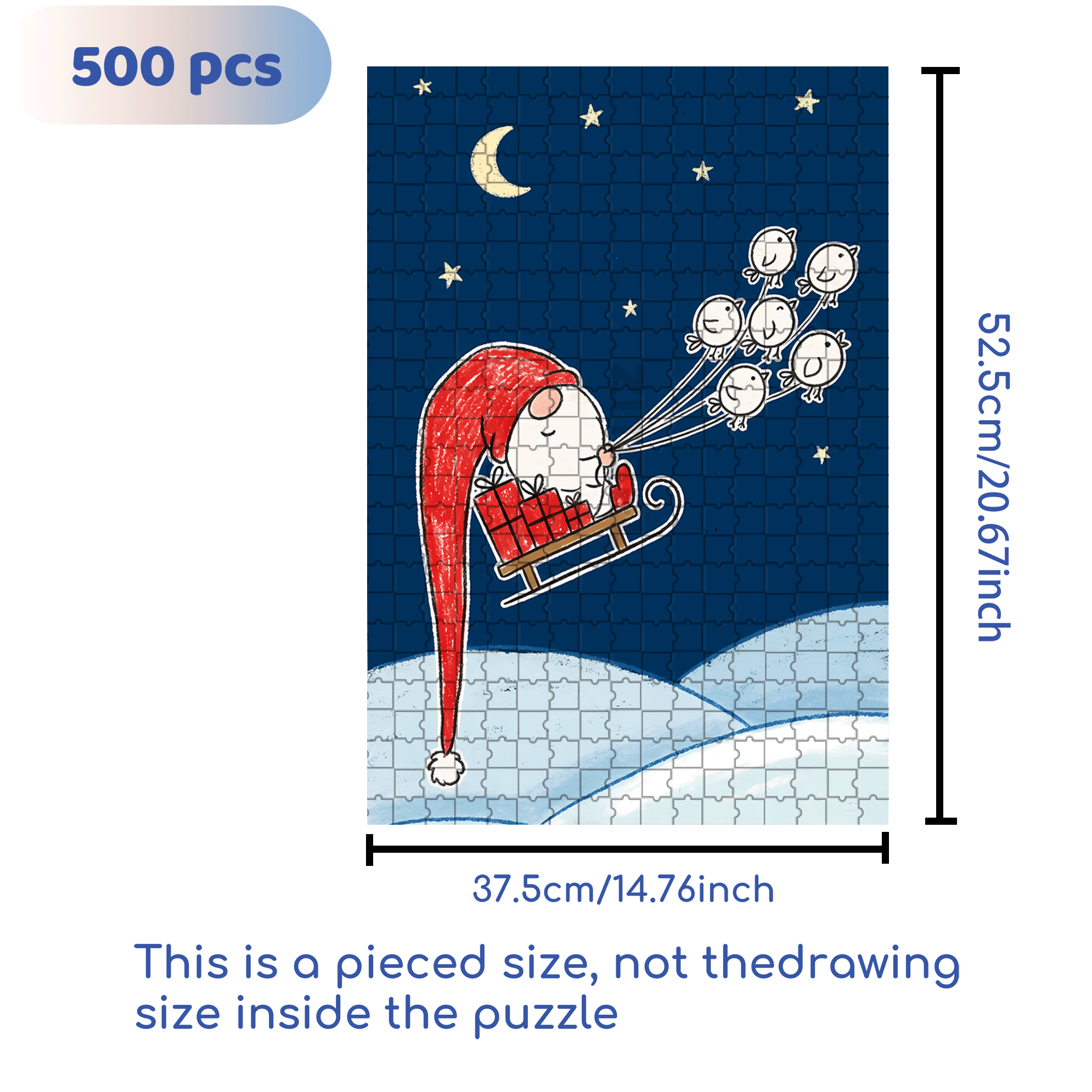 Night Of Dreams 500pcs/1000pcs Jigsaw Puzzle, Scratch-Resistant, Interactive Family Game & Brain-Boosting DIY Decor, Perfect for Halloween, Christmas & New Year Gifts, Family Puzzle Game