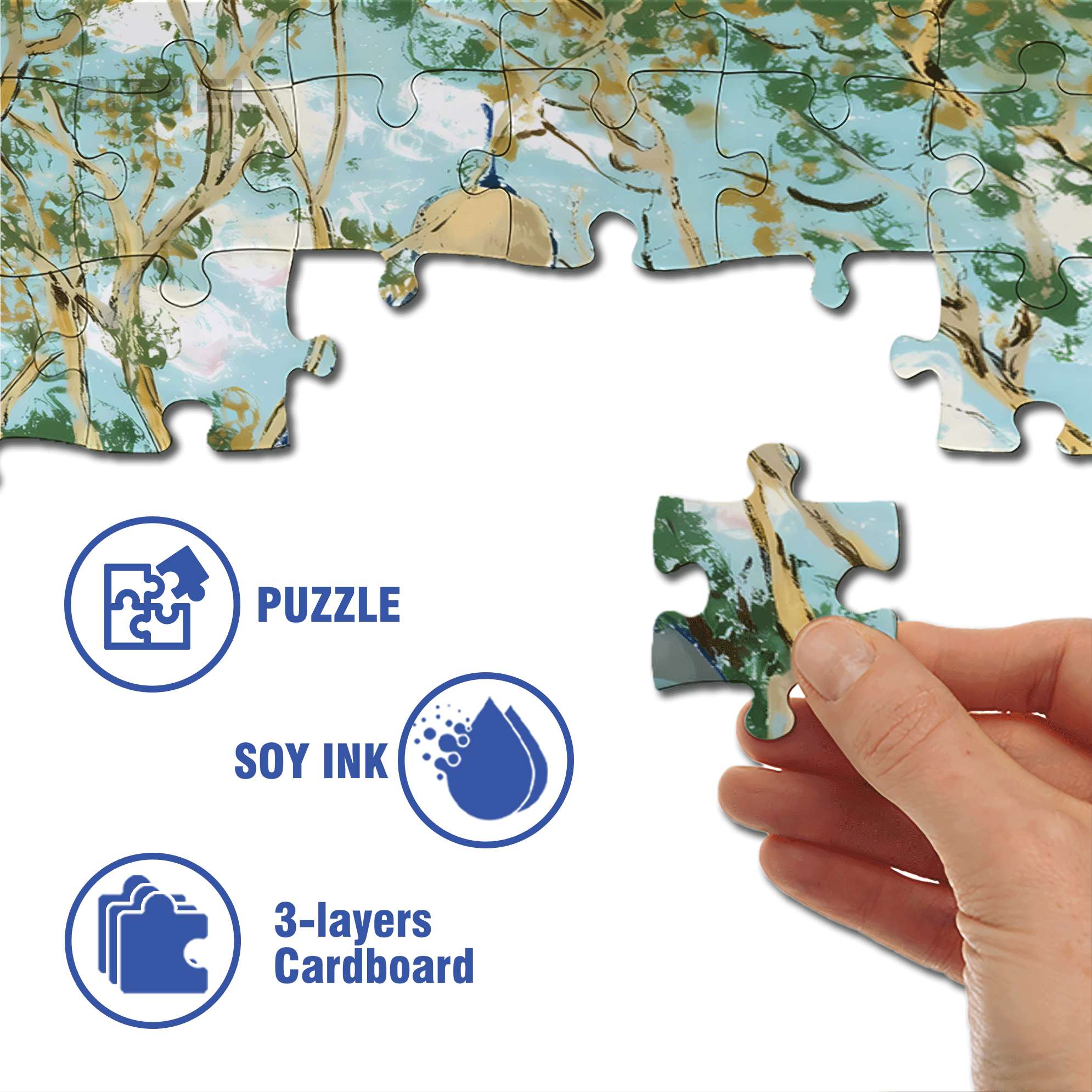 Poet's Temperament 500pcs/1000pcs Jigsaw Puzzle, Scratch-Resistant, Interactive Family Game & Brain-Boosting DIY Decor, Perfect for Halloween, Christmas & New Year Gifts, Family Puzzle Game