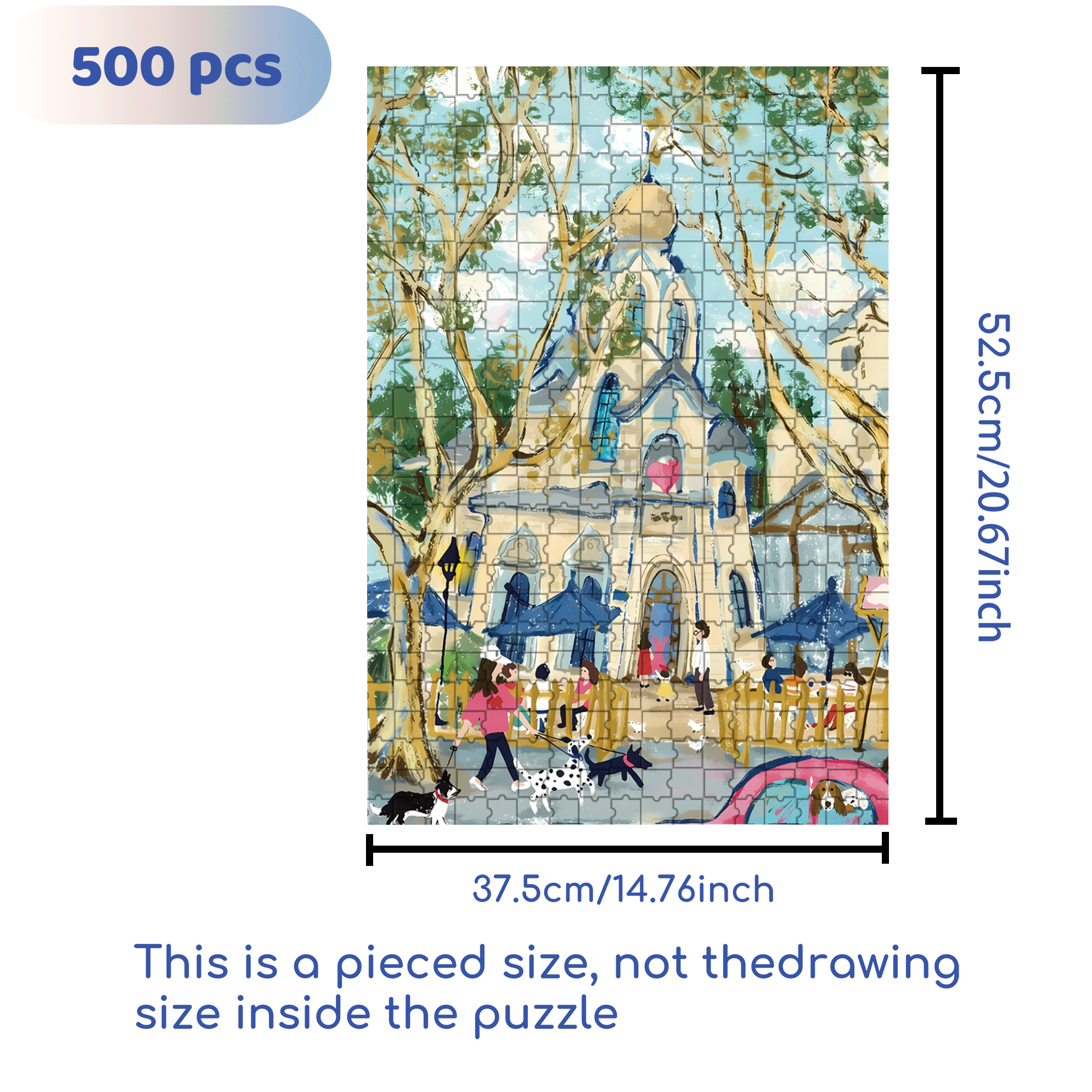 Poet's Temperament 500pcs/1000pcs Jigsaw Puzzle, Scratch-Resistant, Interactive Family Game & Brain-Boosting DIY Decor, Perfect for Halloween, Christmas & New Year Gifts, Family Puzzle Game