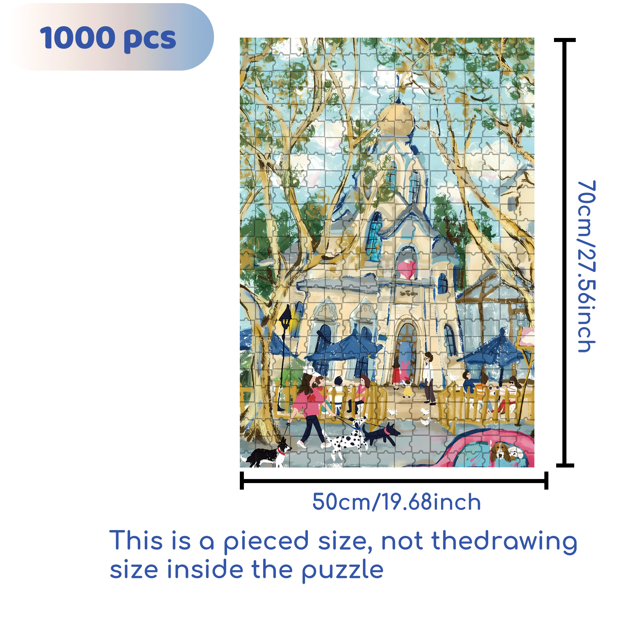 Poet's Temperament 500pcs/1000pcs Jigsaw Puzzle, Scratch-Resistant, Interactive Family Game & Brain-Boosting DIY Decor, Perfect for Halloween, Christmas & New Year Gifts, Family Puzzle Game