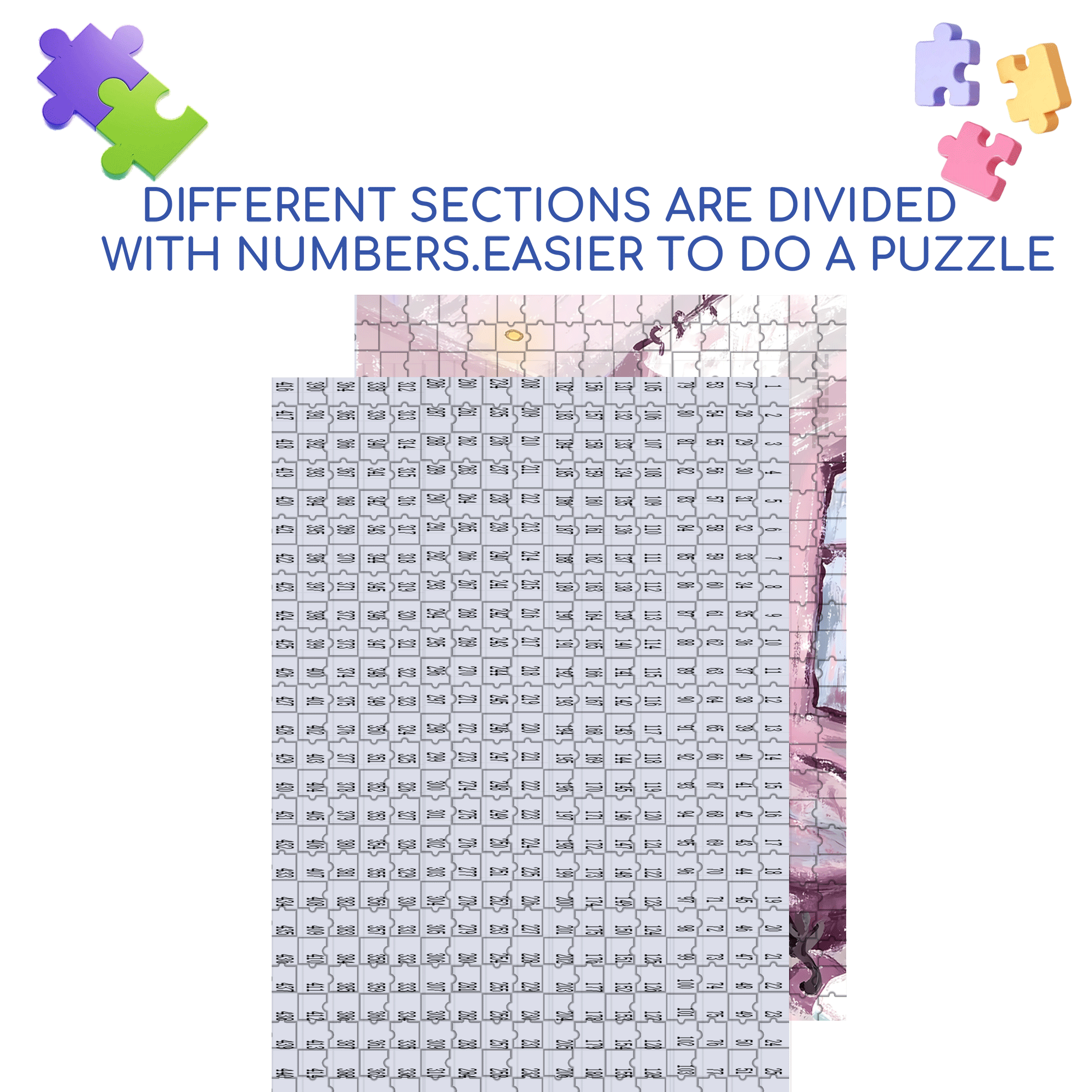 Purple Room 500pcs/1000pcs Jigsaw Puzzle, Scratch-Resistant, Interactive Family Game & Brain-Boosting DIY Decor, Perfect for Halloween, Christmas & New Year Gifts, Family Puzzle Game