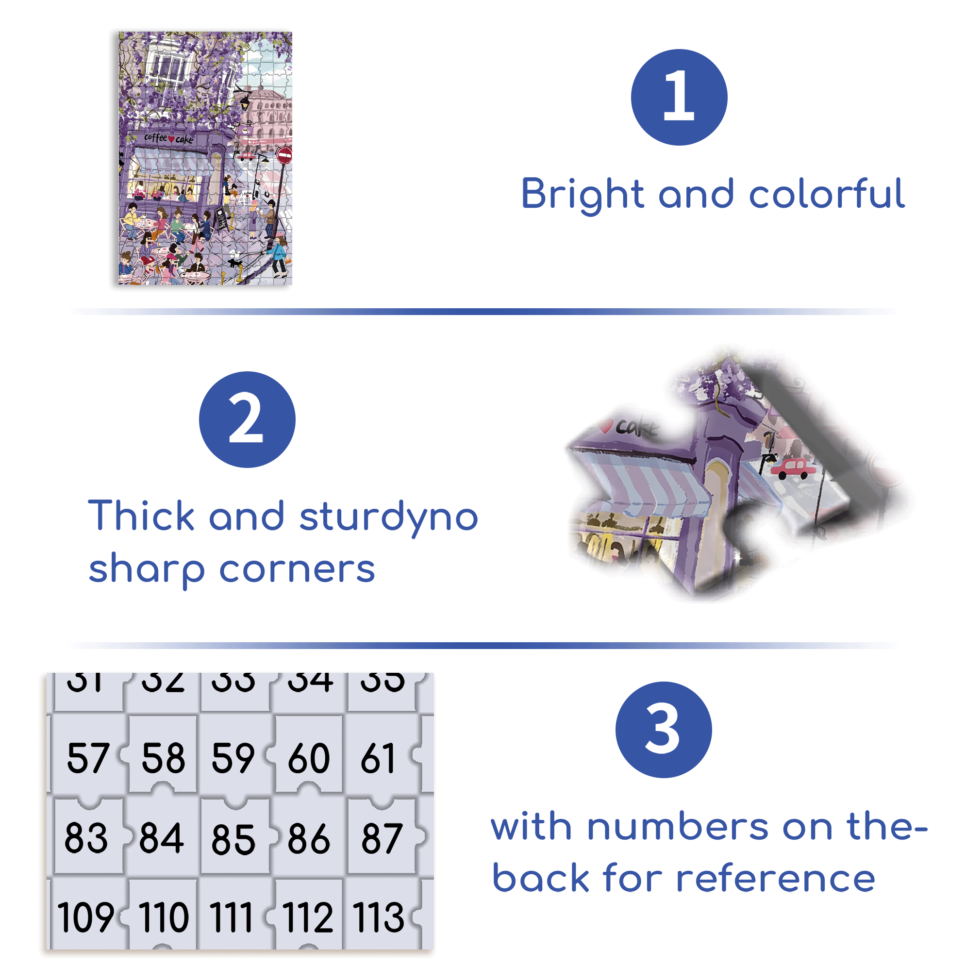Purple Vine Cafe 500pcs/1000pcs Jigsaw Puzzle, Scratch-Resistant, Interactive Family Game & Brain-Boosting DIY Decor, Perfect for Halloween, Christmas & New Year Gifts, Family Puzzle Game