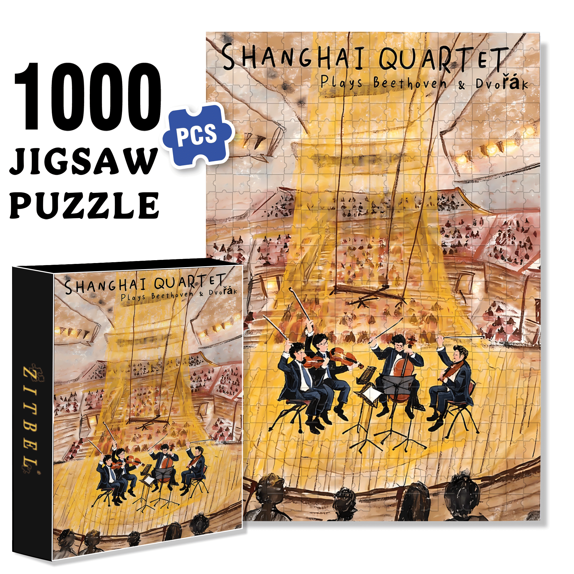 Quartet of Early Winter 500pcs/1000pcs Jigsaw Puzzle, Scratch-Resistant, Interactive Family Game & Brain-Boosting DIY Decor, Perfect for Halloween, Christmas & New Year Gifts, Family Puzzle Game