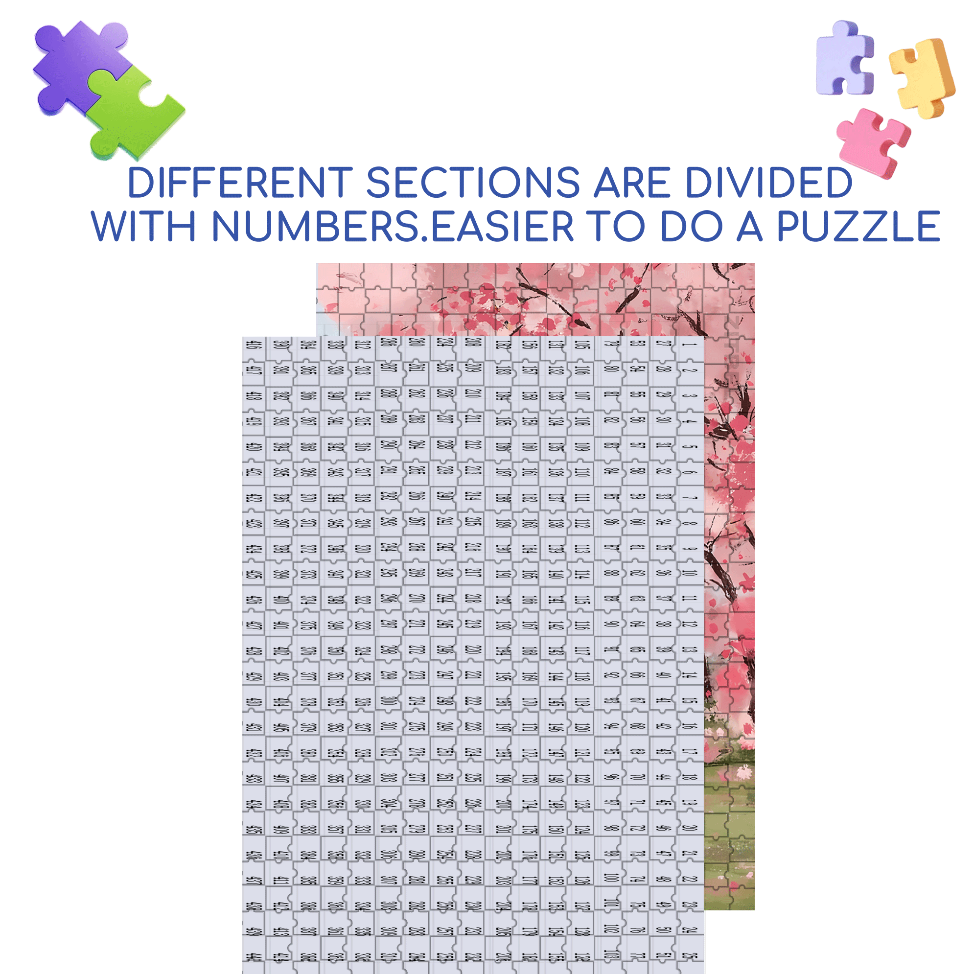 Romantic Cherry Blossom Season 500pcs/1000pcs Jigsaw Puzzle, Scratch-Resistant, Interactive Family Game & Brain-Boosting DIY Decor, Perfect for Halloween, Christmas & New Year Gifts, Family Puzzle Game
