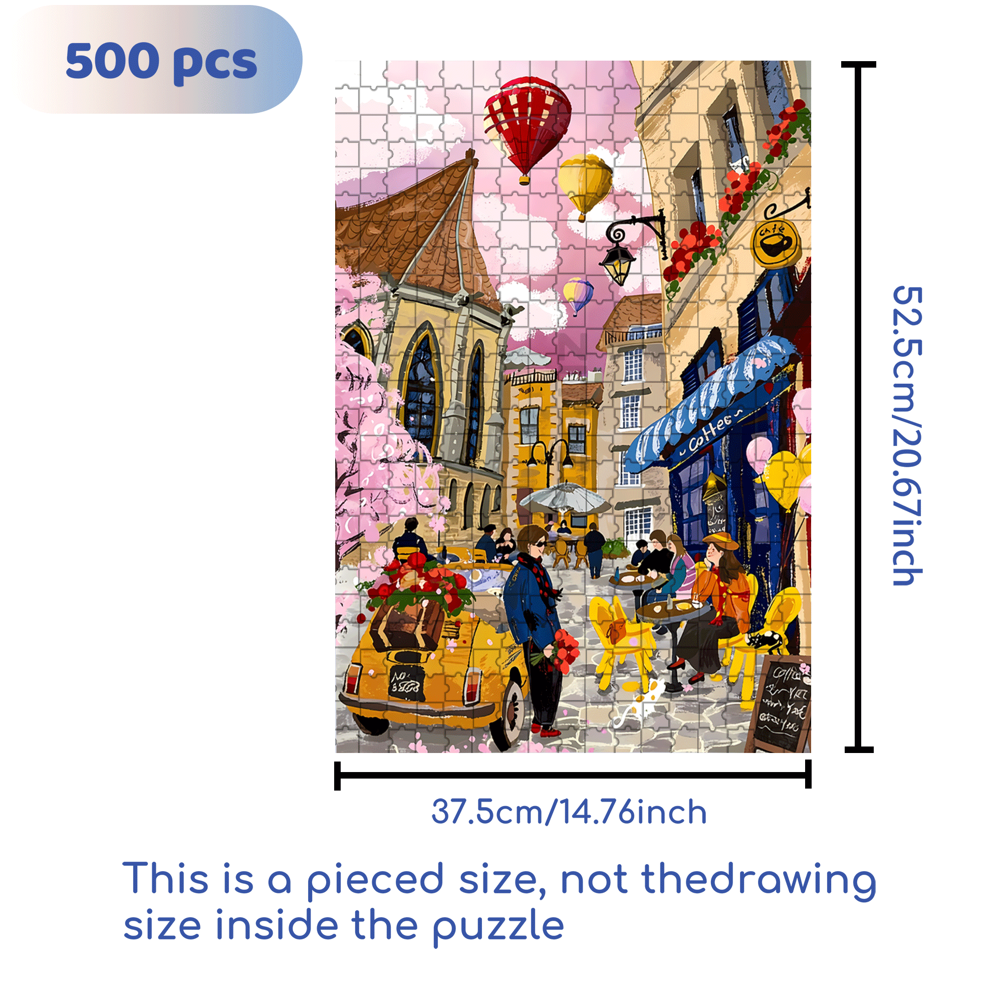 Romantic Valentine's Day 500pcs/1000pcs Jigsaw Puzzle, Scratch-Resistant, Interactive Family Game & Brain-Boosting DIY Decor, Perfect for Halloween, Christmas & New Year Gifts, Family Puzzle Game