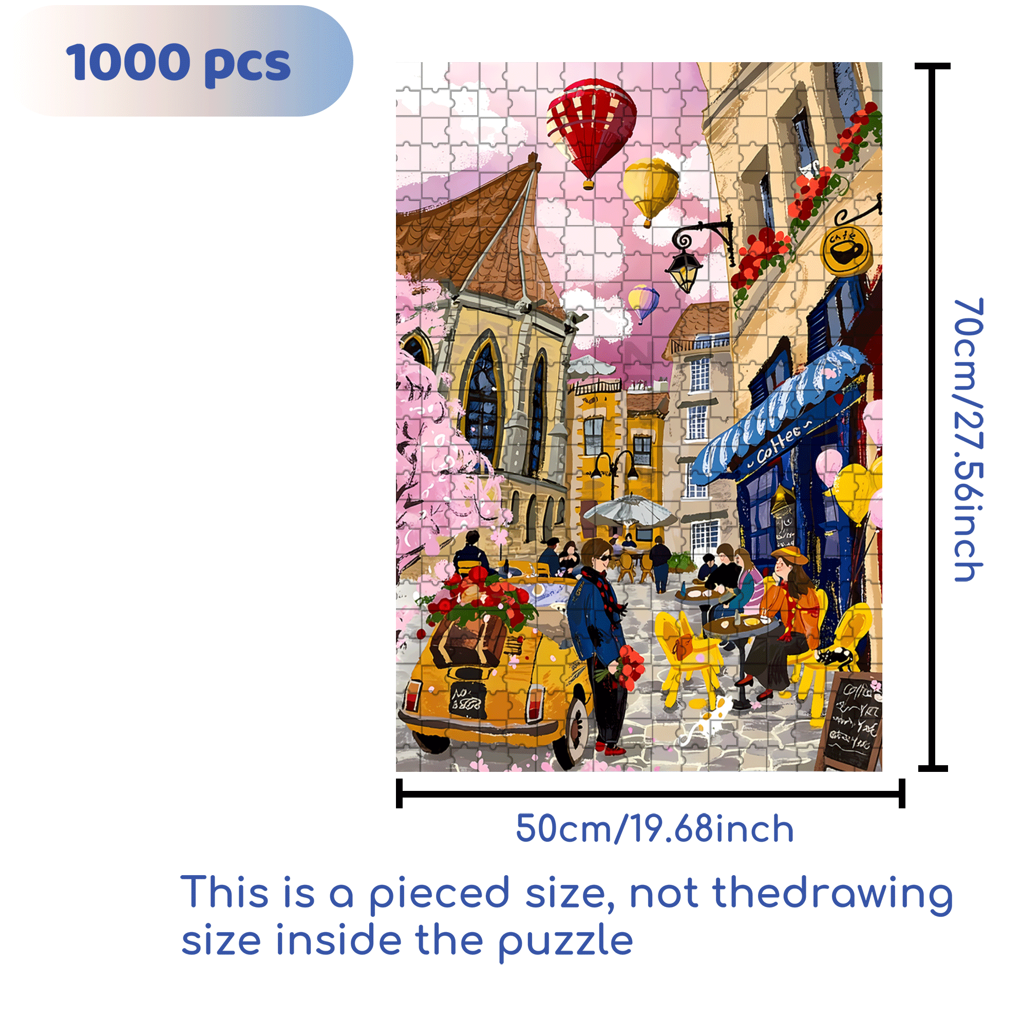 Romantic Valentine's Day 500pcs/1000pcs Jigsaw Puzzle, Scratch-Resistant, Interactive Family Game & Brain-Boosting DIY Decor, Perfect for Halloween, Christmas & New Year Gifts, Family Puzzle Game