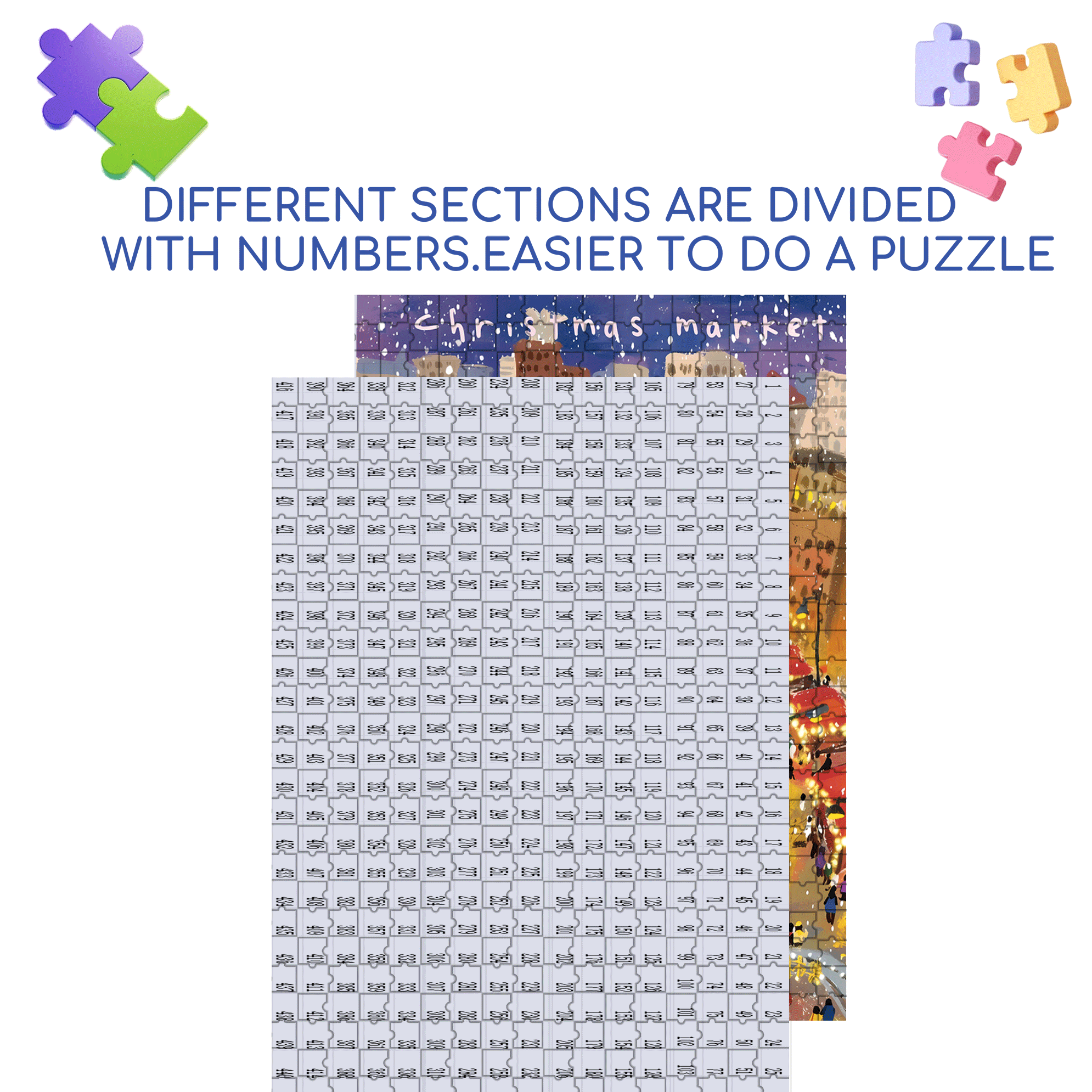 Shanghai Christmas 500pcs/1000pcs Jigsaw Puzzle, Scratch-Resistant, Interactive Family Game & Brain-Boosting DIY Decor, Perfect for Halloween, Christmas & New Year Gifts, Family Puzzle Game