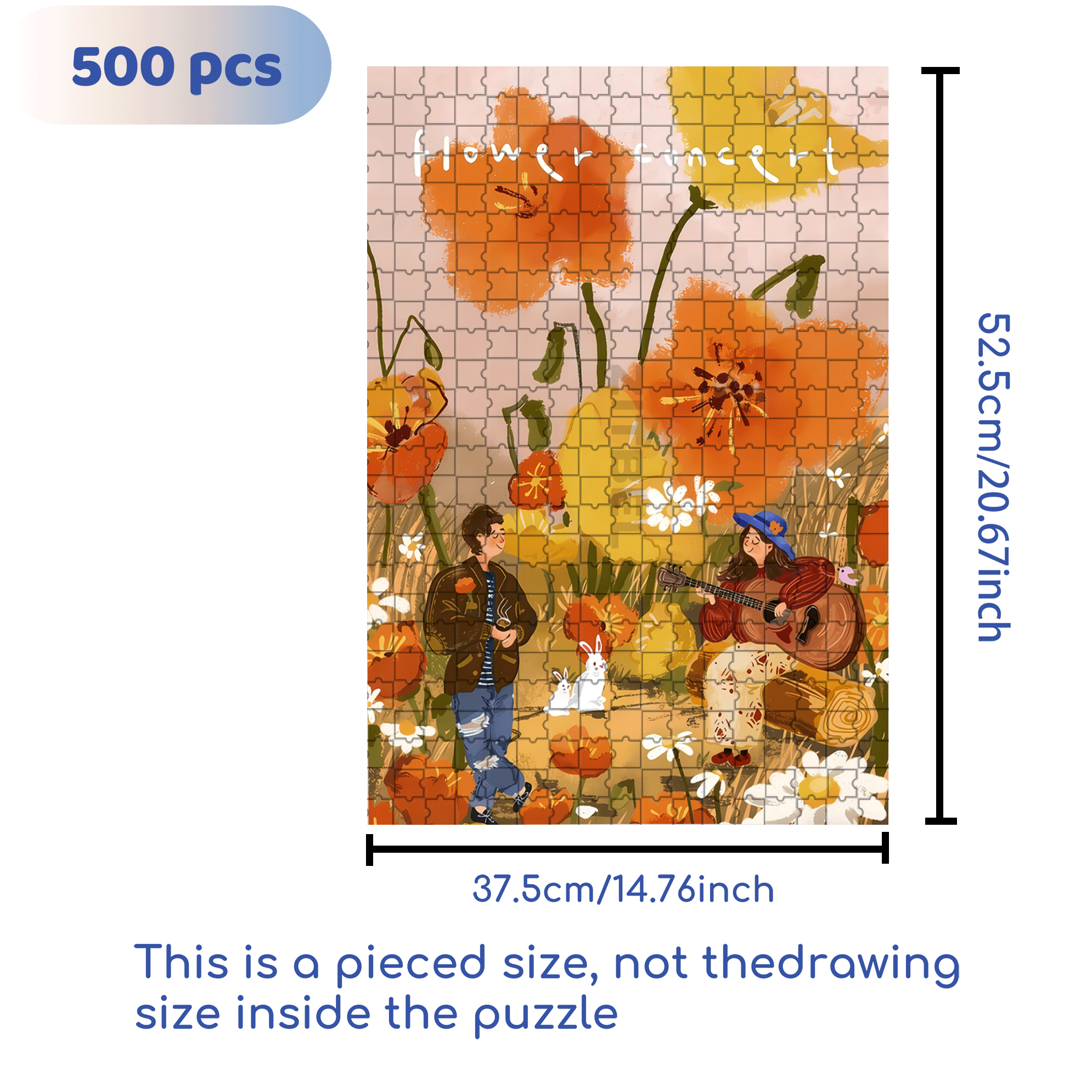 Sing For You 500pcs/1000pcs Jigsaw Puzzle, Scratch-Resistant, Interactive Family Game & Brain-Boosting DIY Decor, Perfect for Halloween, Christmas & New Year Gifts, Family Puzzle Game