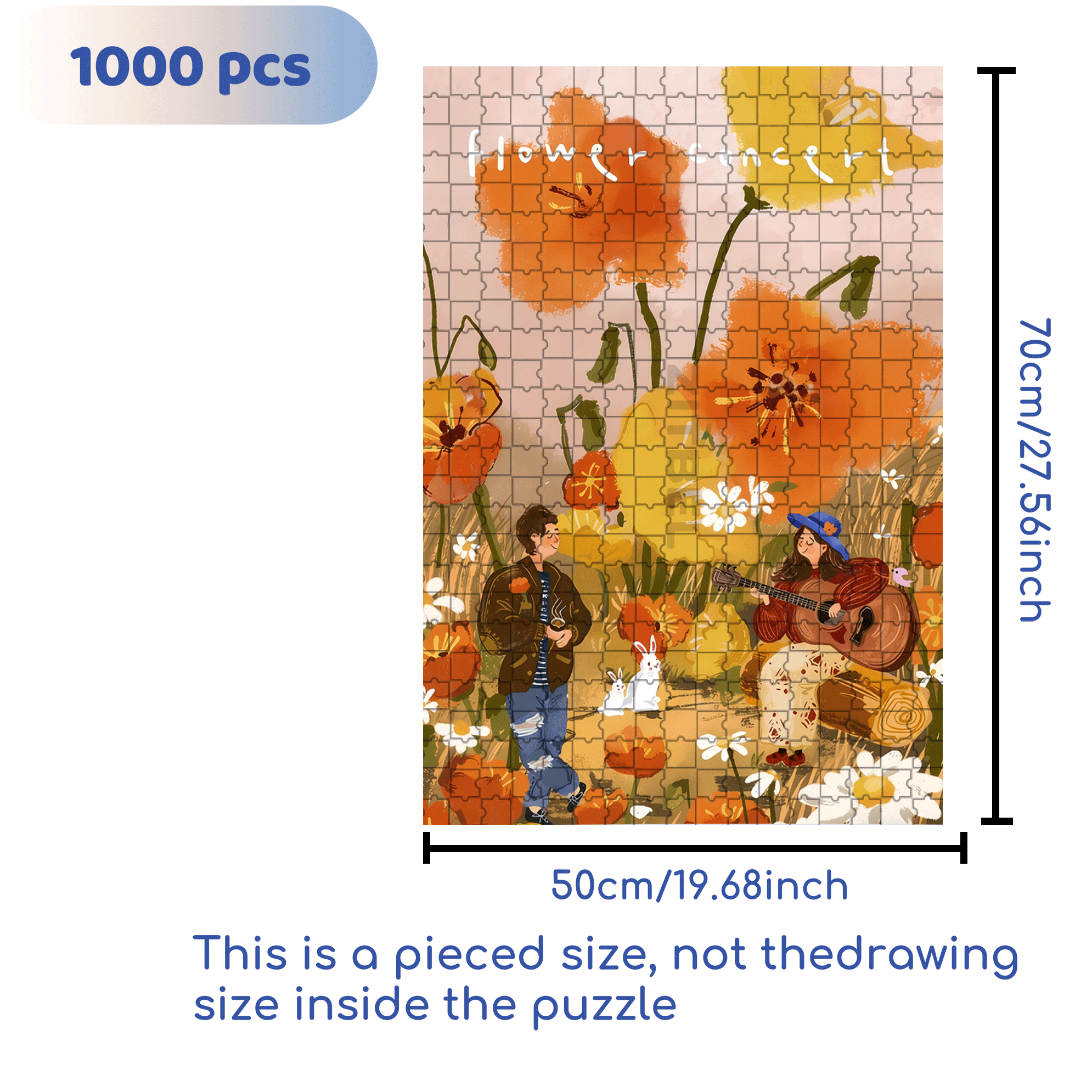 Sing For You 500pcs/1000pcs Jigsaw Puzzle, Scratch-Resistant, Interactive Family Game & Brain-Boosting DIY Decor, Perfect for Halloween, Christmas & New Year Gifts, Family Puzzle Game