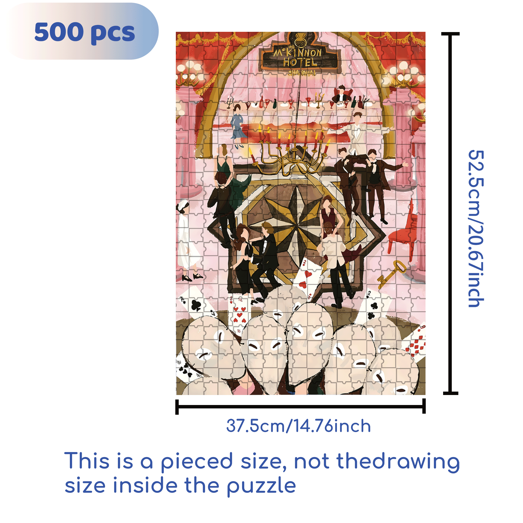 Sleepless Night 500pcs/1000pcs Jigsaw Puzzle, Scratch-Resistant, Interactive Family Game & Brain-Boosting DIY Decor, Perfect for Halloween, Christmas & New Year Gifts, Family Puzzle Game