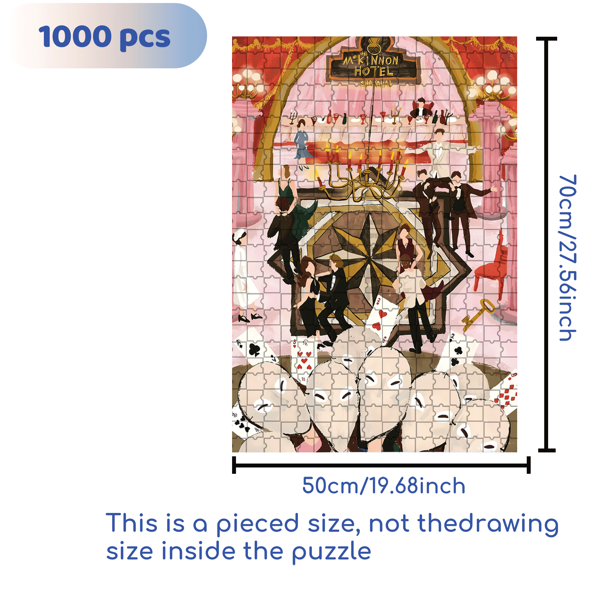 Sleepless Night 500pcs/1000pcs Jigsaw Puzzle, Scratch-Resistant, Interactive Family Game & Brain-Boosting DIY Decor, Perfect for Halloween, Christmas & New Year Gifts, Family Puzzle Game