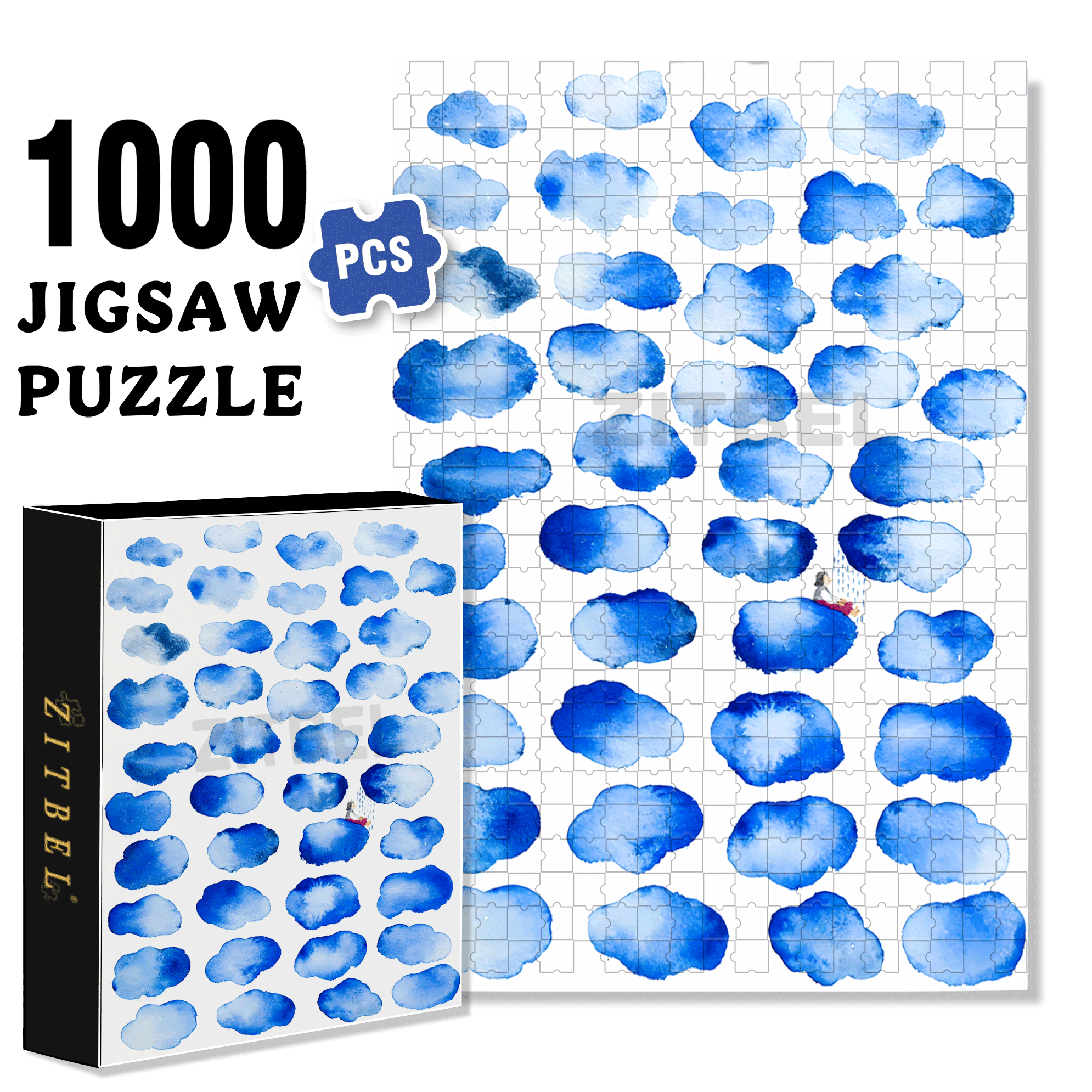Someone Is Enjoying The Rain In The Rain 500pcs/1000pcs Jigsaw Puzzle, Scratch-Resistant, Interactive Family Game & Brain-Boosting DIY Decor, Perfect for Halloween, Christmas & New Year Gifts, Family Puzzle Game