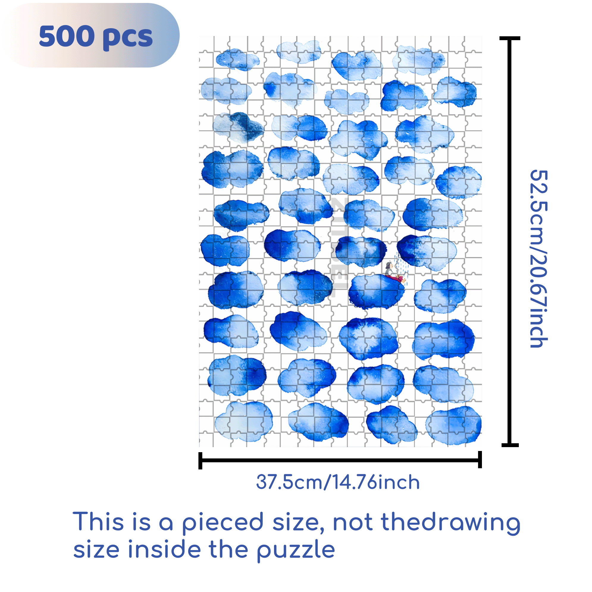 Someone Is Enjoying The Rain In The Rain 500pcs/1000pcs Jigsaw Puzzle, Scratch-Resistant, Interactive Family Game & Brain-Boosting DIY Decor, Perfect for Halloween, Christmas & New Year Gifts, Family Puzzle Game