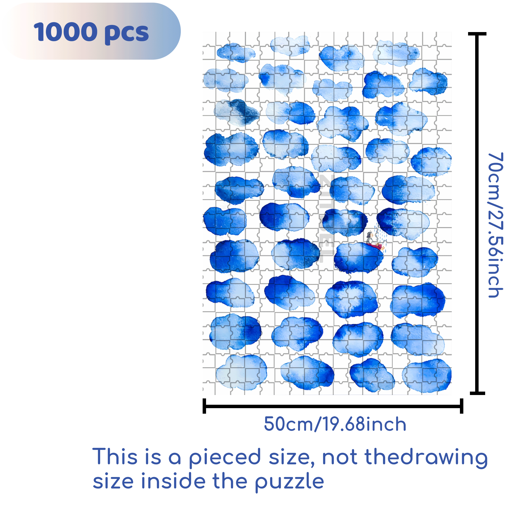 Someone Is Enjoying The Rain In The Rain 500pcs/1000pcs Jigsaw Puzzle, Scratch-Resistant, Interactive Family Game & Brain-Boosting DIY Decor, Perfect for Halloween, Christmas & New Year Gifts, Family Puzzle Game