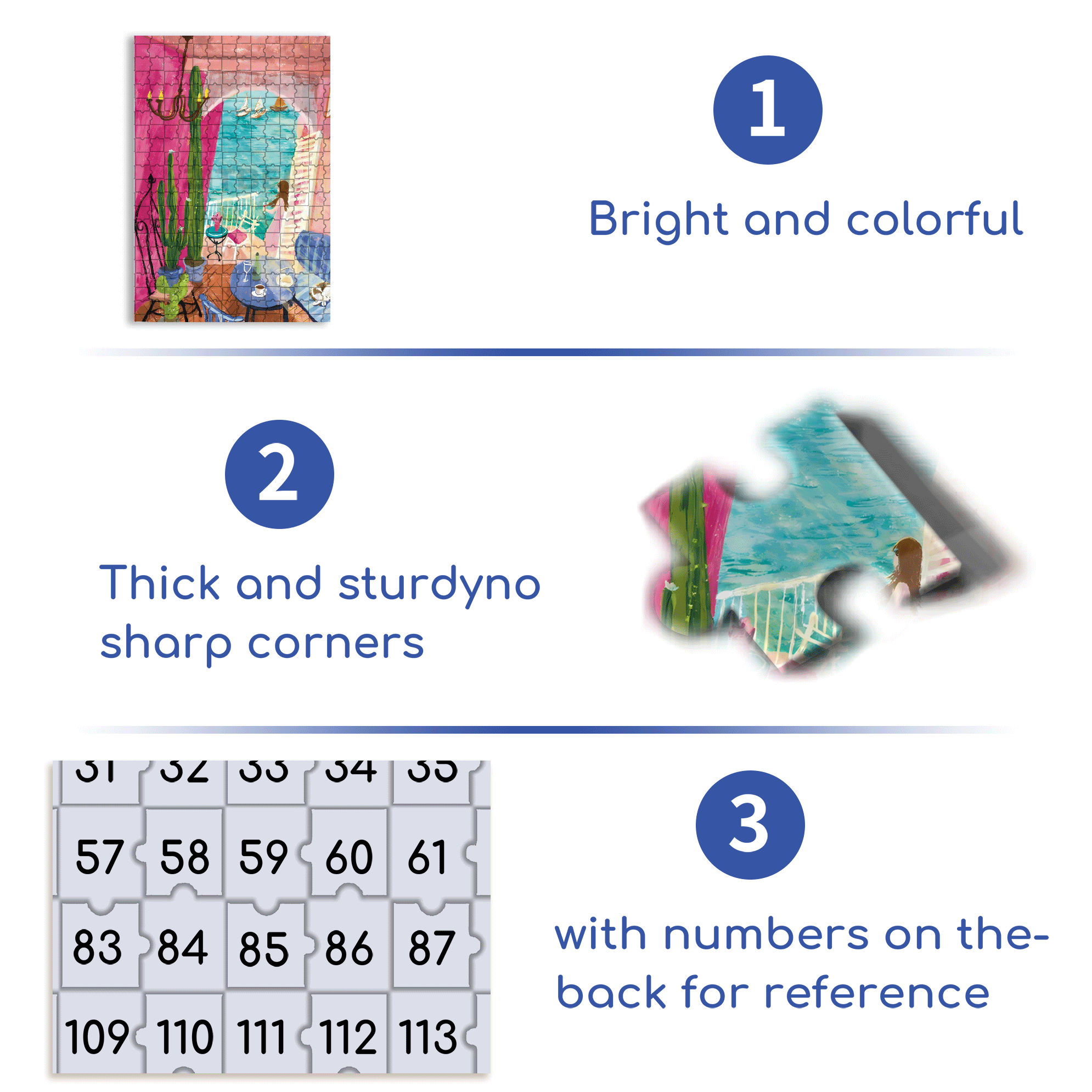 Sparkling Summer 500pcs/1000pcs Jigsaw Puzzle, Scratch-Resistant, Interactive Family Game & Brain-Boosting DIY Decor, Perfect for Halloween, Christmas & New Year Gifts, Family Puzzle Game