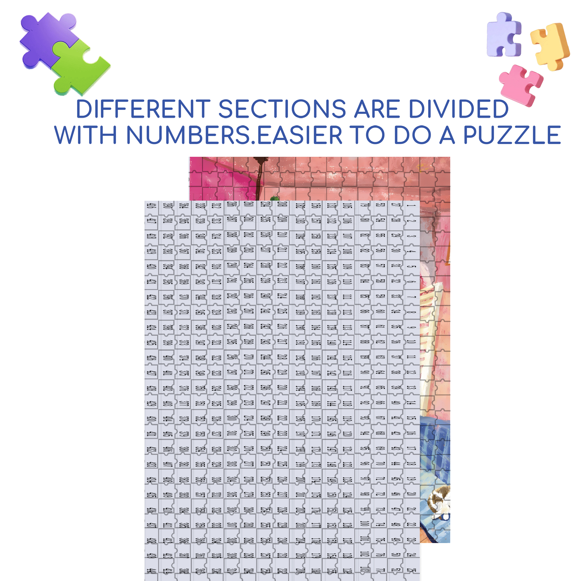 Sparkling Summer 500pcs/1000pcs Jigsaw Puzzle, Scratch-Resistant, Interactive Family Game & Brain-Boosting DIY Decor, Perfect for Halloween, Christmas & New Year Gifts, Family Puzzle Game