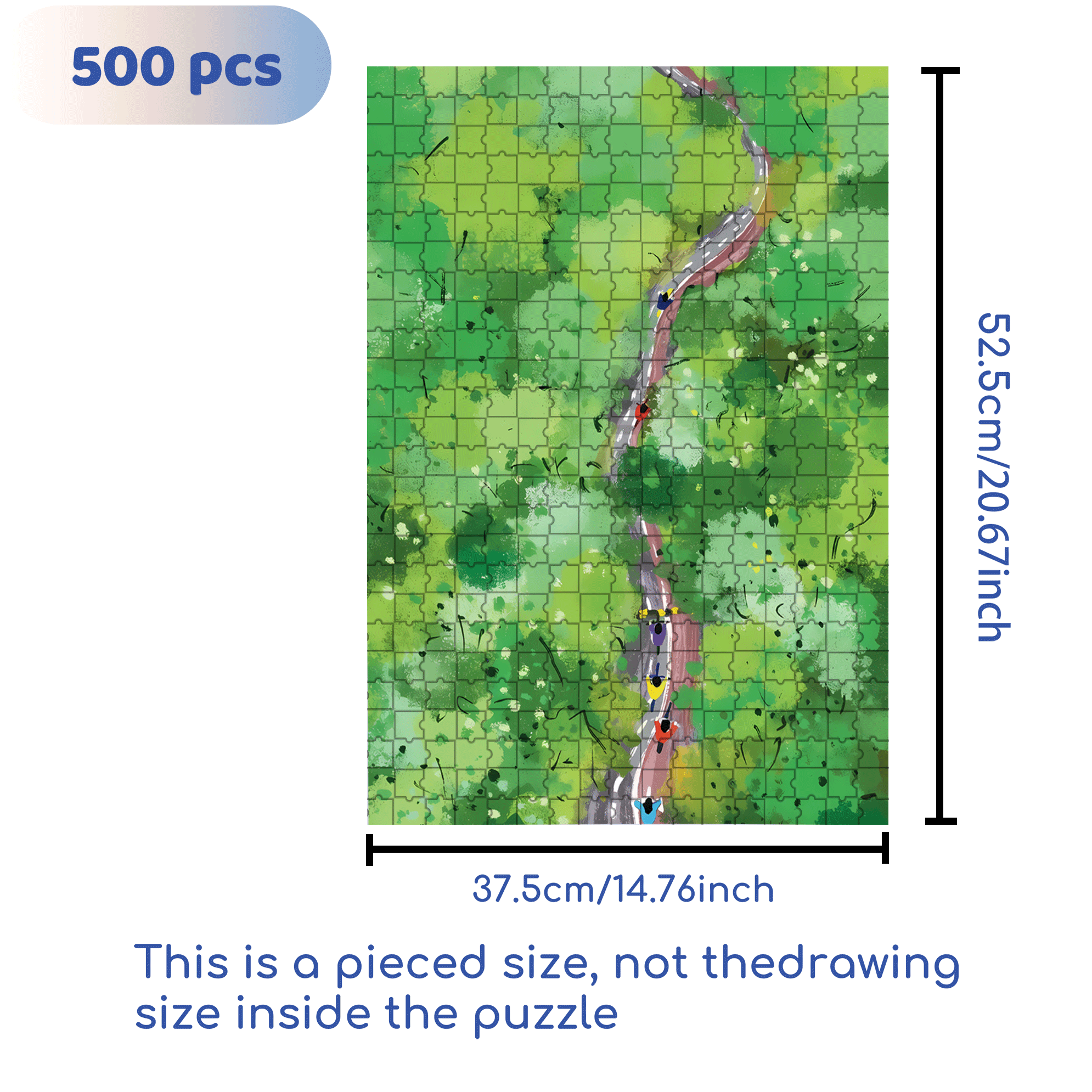 Spring Cycling 500pcs/1000pcs Jigsaw Puzzle, Scratch-Resistant, Interactive Family Game & Brain-Boosting DIY Decor, Perfect for Halloween, Christmas & New Year Gifts, Family Puzzle Game