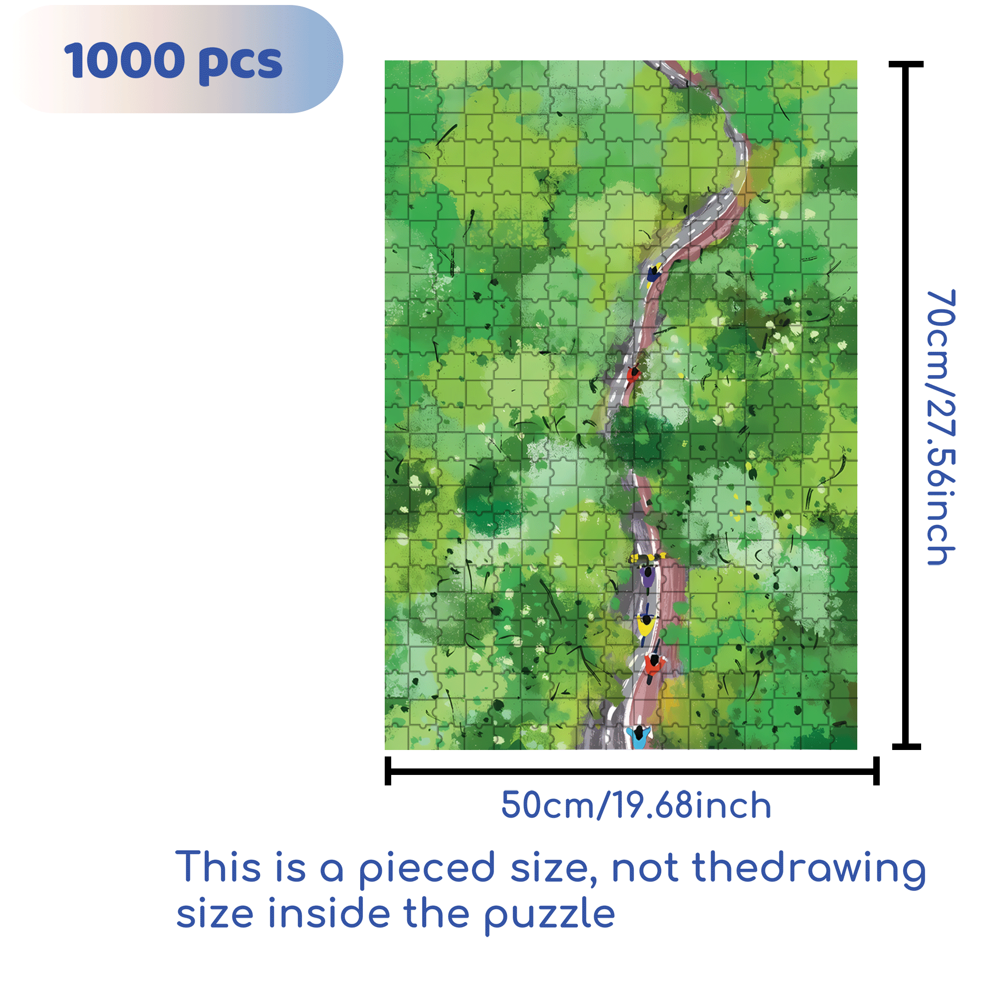 Spring Cycling 500pcs/1000pcs Jigsaw Puzzle, Scratch-Resistant, Interactive Family Game & Brain-Boosting DIY Decor, Perfect for Halloween, Christmas & New Year Gifts, Family Puzzle Game