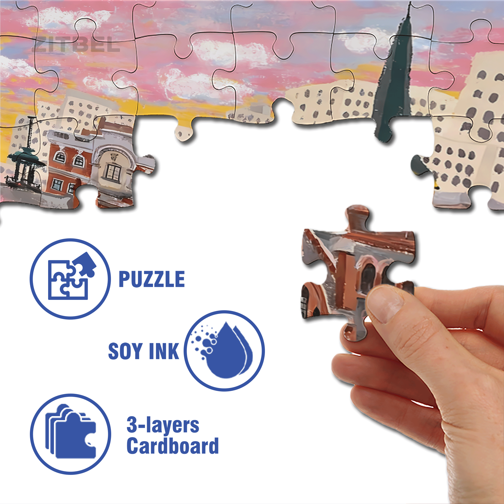 Spring On The Bund 500pcs/1000pcs Jigsaw Puzzle, Scratch-Resistant, Interactive Family Game & Brain-Boosting DIY Decor, Perfect for Halloween, Christmas & New Year Gifts, Family Puzzle Game