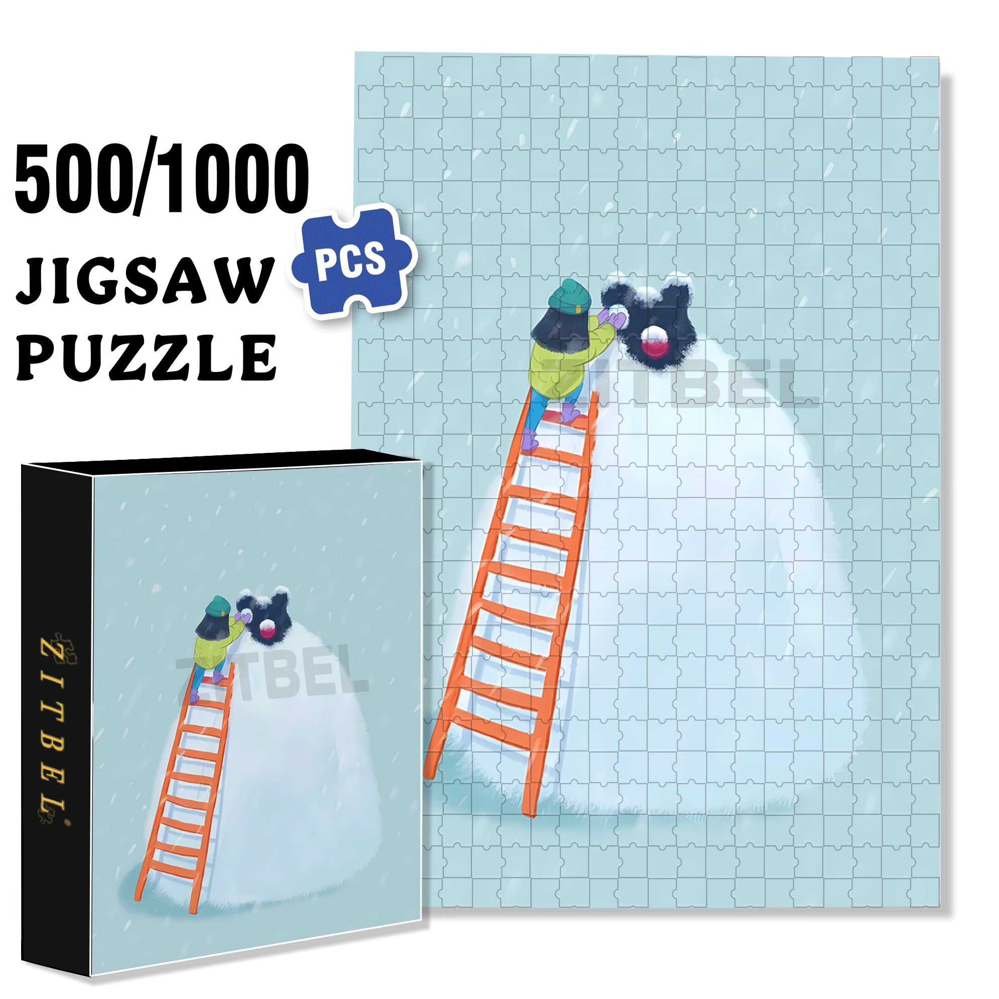 Stacking Diaries 500pcs/1000pcs Jigsaw Puzzle, Scratch-Resistant, Interactive Family Game & Brain-Boosting DIY Decor, Perfect for Halloween, Christmas & New Year Gifts, Family Puzzle Game