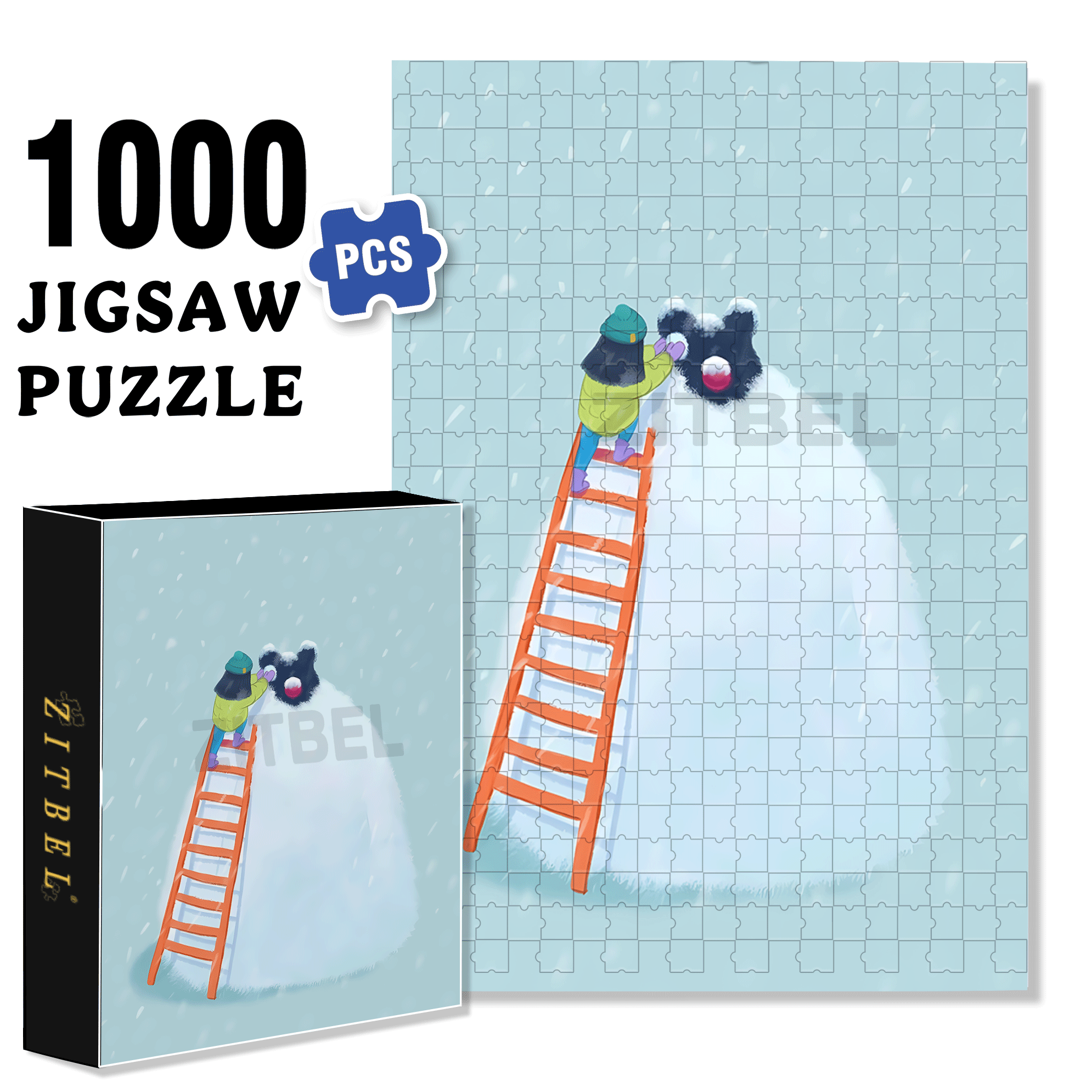 Stacking Diaries 500pcs/1000pcs Jigsaw Puzzle, Scratch-Resistant, Interactive Family Game & Brain-Boosting DIY Decor, Perfect for Halloween, Christmas & New Year Gifts, Family Puzzle Game