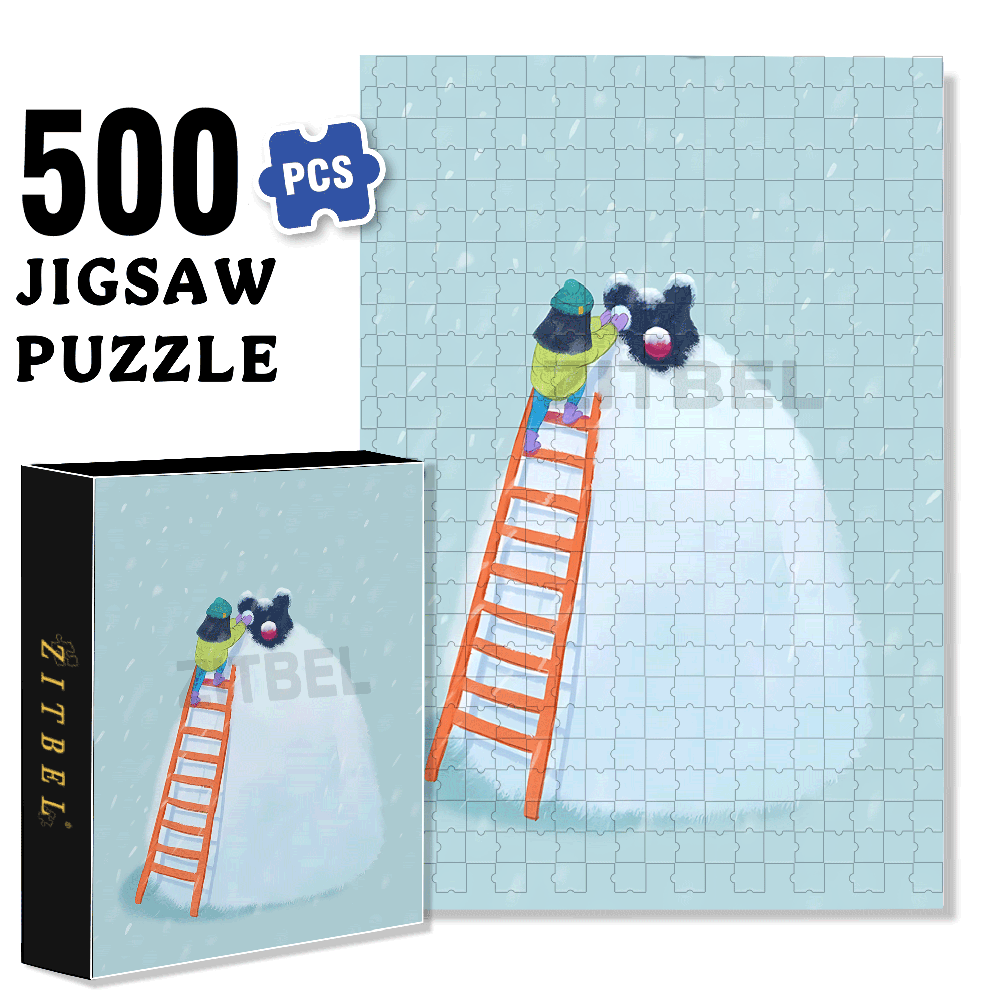 Stacking Diaries 500pcs/1000pcs Jigsaw Puzzle, Scratch-Resistant, Interactive Family Game & Brain-Boosting DIY Decor, Perfect for Halloween, Christmas & New Year Gifts, Family Puzzle Game