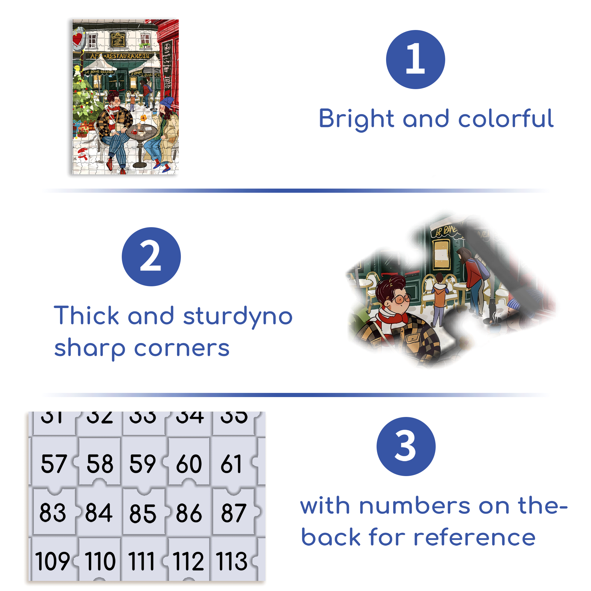 Street Corner Coffee Shop 2 500pcs/1000pcs Jigsaw Puzzle, Scratch-Resistant, Interactive Family Game & Brain-Boosting DIY Decor, Perfect for Halloween, Christmas & New Year Gifts, Family Puzzle Game