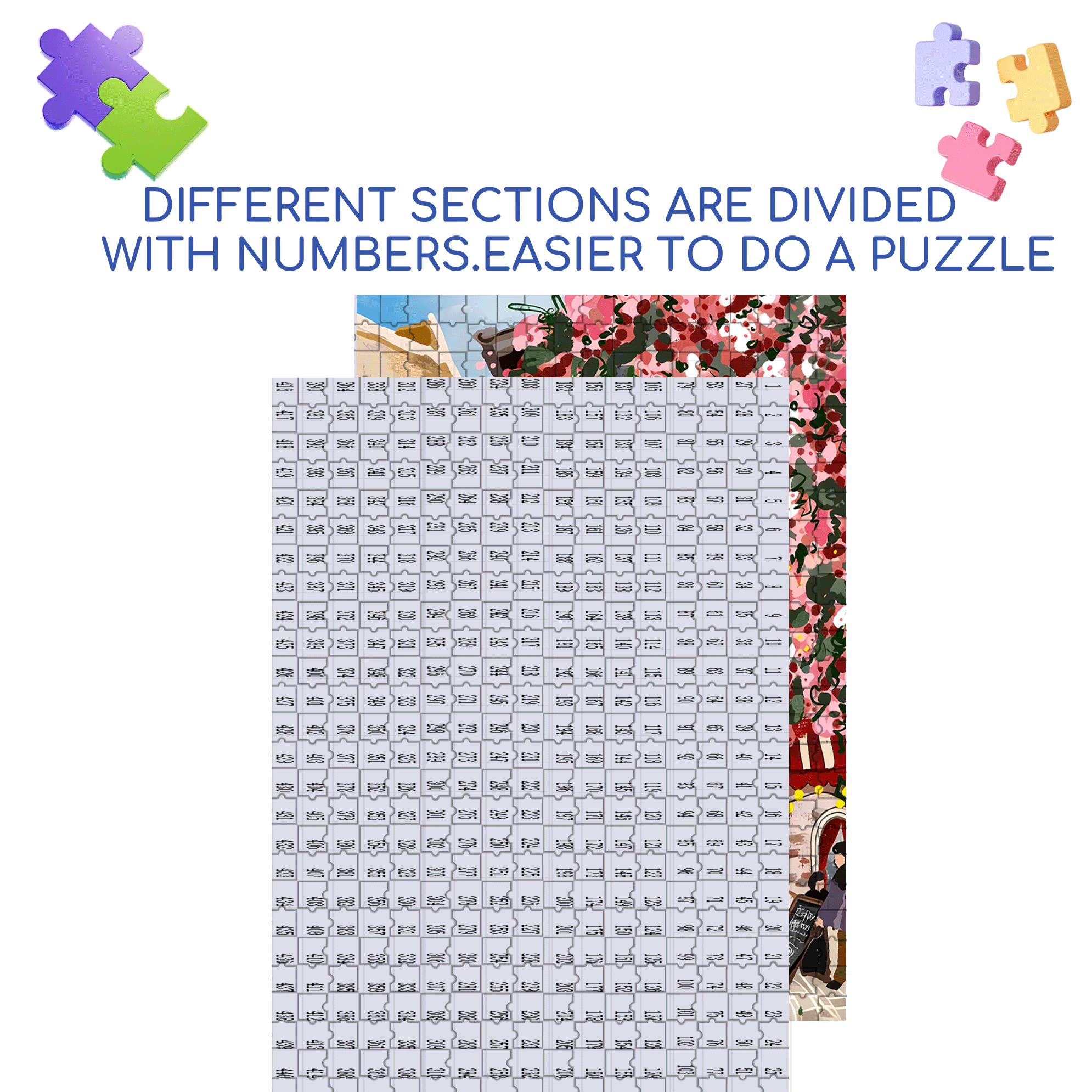 Street Corner Coffee Shop 3 500pcs/1000pcs Jigsaw Puzzle, Scratch-Resistant, Interactive Family Game & Brain-Boosting DIY Decor, Perfect for Halloween, Christmas & New Year Gifts, Family Puzzle Game