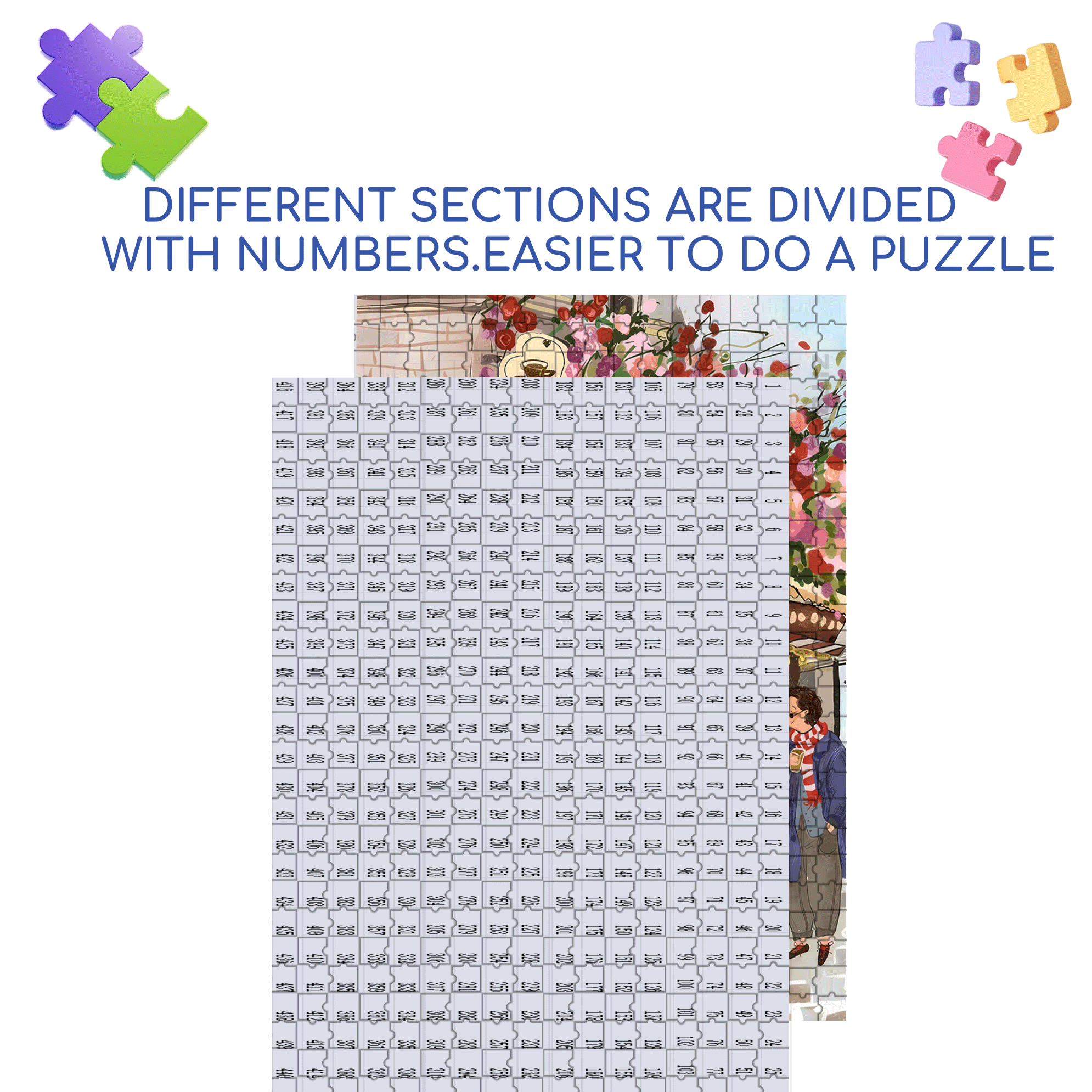 Street Corner Coffee Shop 500pcs/1000pcs Jigsaw Puzzle, Scratch-Resistant, Interactive Family Game & Brain-Boosting DIY Decor, Perfect for Halloween, Christmas & New Year Gifts, Family Puzzle Game