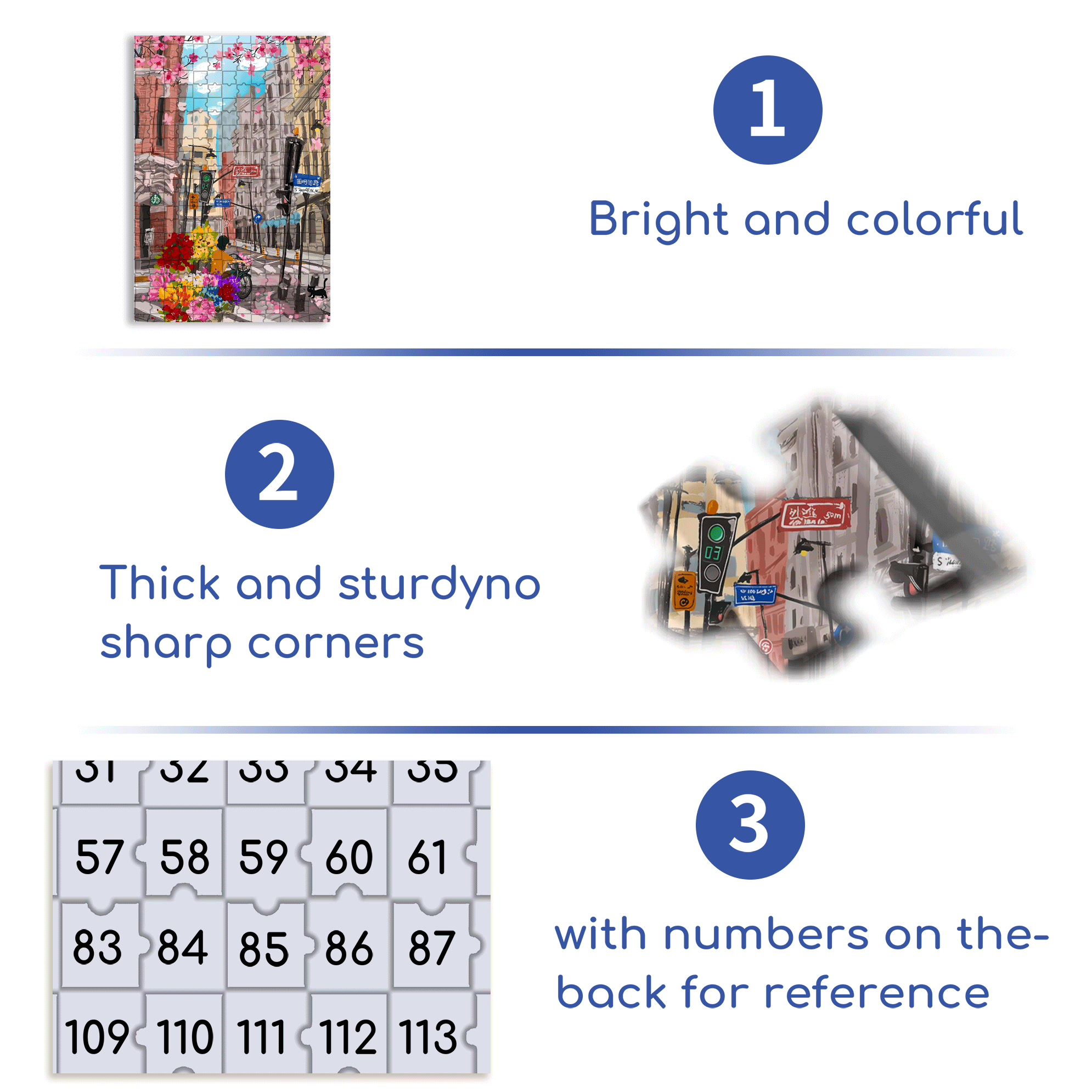 Street Corner Flower Seller 500pcs/1000pcs Jigsaw Puzzle, Scratch-Resistant, Interactive Family Game & Brain-Boosting DIY Decor, Perfect for Halloween, Christmas & New Year Gifts, Family Puzzle Game
