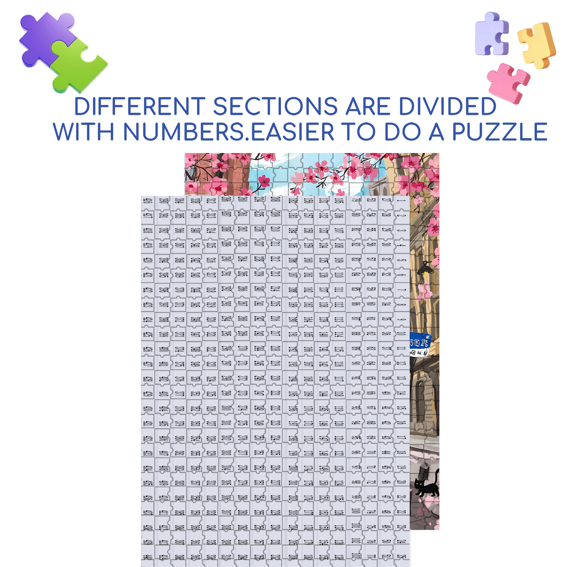 Street Corner Flower Seller 500pcs/1000pcs Jigsaw Puzzle, Scratch-Resistant, Interactive Family Game & Brain-Boosting DIY Decor, Perfect for Halloween, Christmas & New Year Gifts, Family Puzzle Game