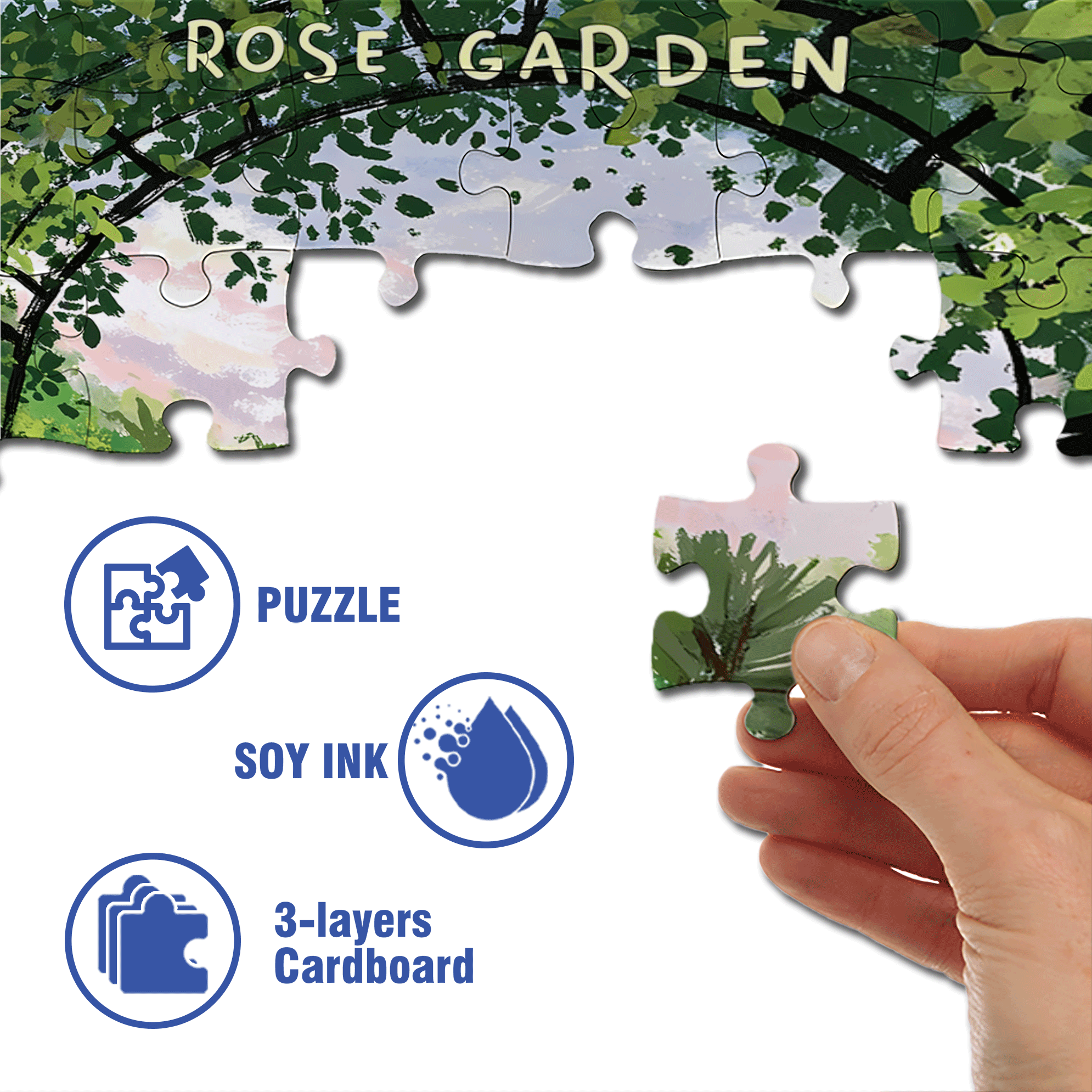 Strolling In The Park On Sunday 500pcs/1000pcs Jigsaw Puzzle, Scratch-Resistant, Interactive Family Game & Brain-Boosting DIY Decor, Perfect for Halloween, Christmas & New Year Gifts, Family Puzzle Game