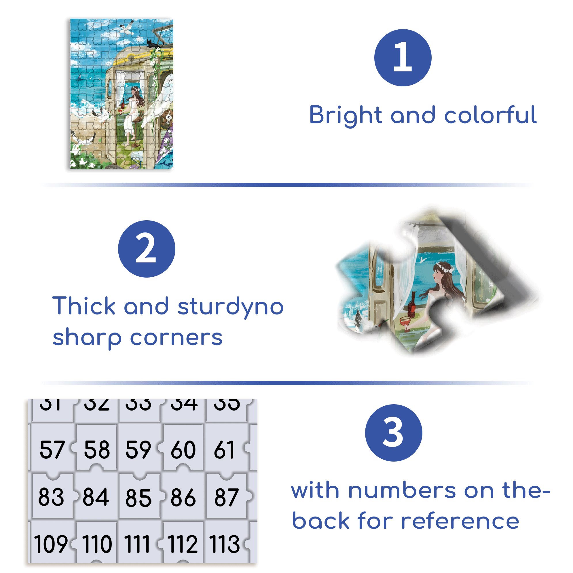 Summer Cool Breeze 500pcs/1000pcs Jigsaw Puzzle, Scratch-Resistant, Interactive Family Game & Brain-Boosting DIY Decor, Perfect for Halloween, Christmas & New Year Gifts, Family Puzzle Game