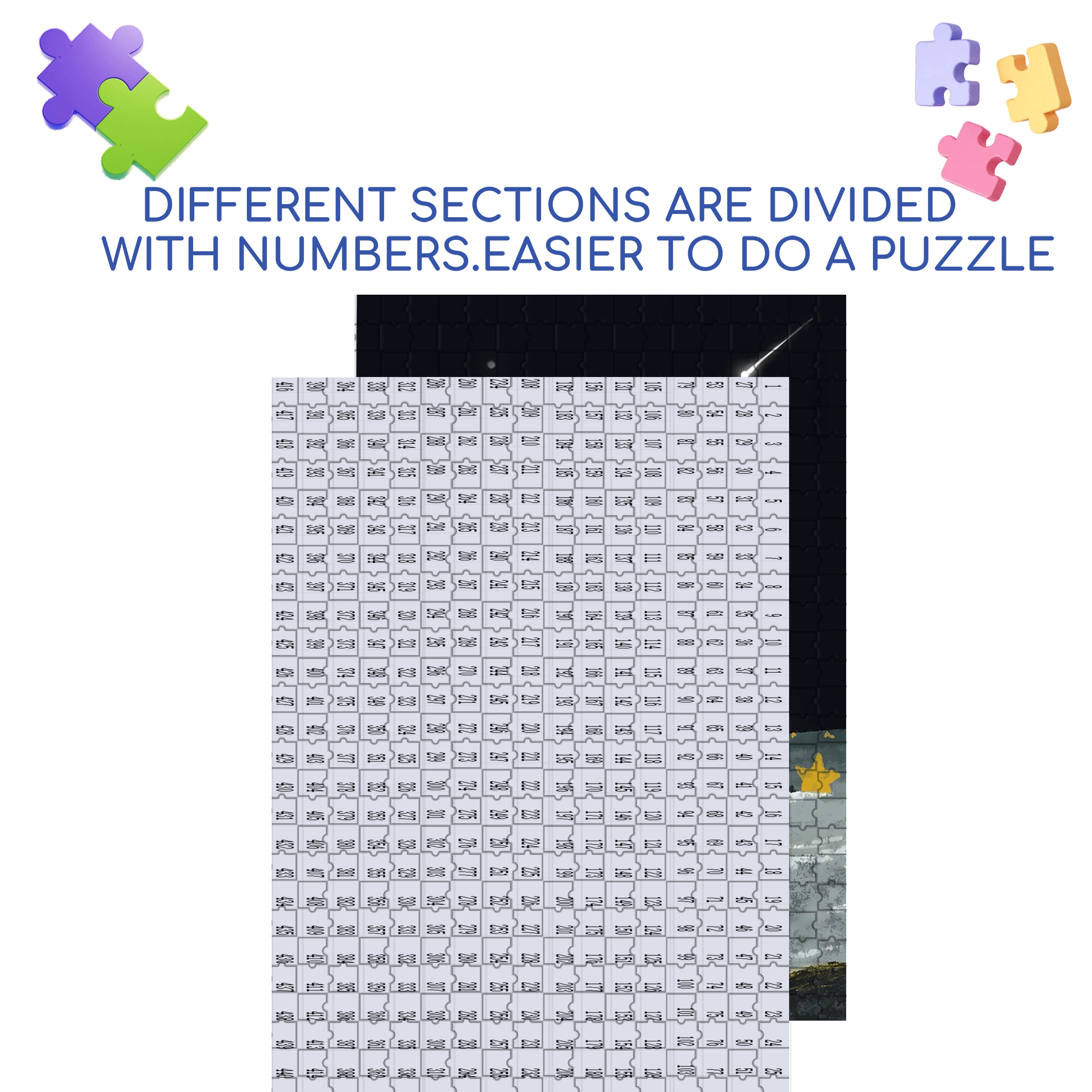 The Gift of Stars 500pcs/1000pcs Jigsaw Puzzle, Scratch-Resistant, Interactive Family Game & Brain-Boosting DIY Decor, Perfect for Halloween, Christmas & New Year Gifts, Family Puzzle Game