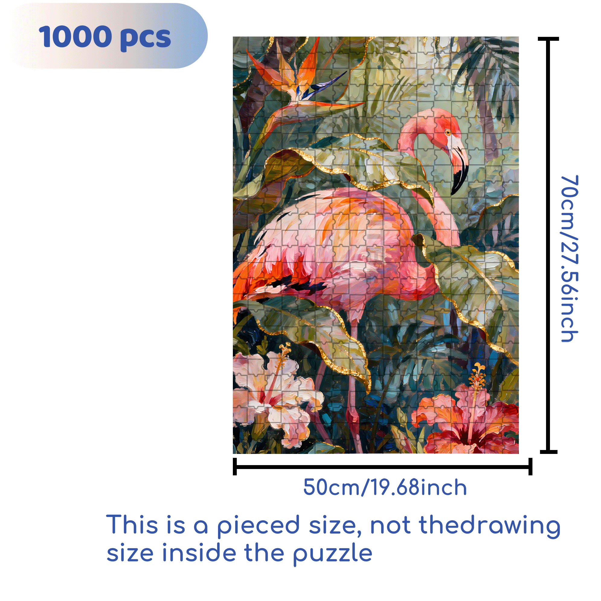 Tropical Rainforest Journey 500pcs/1000pcs Jigsaw Puzzle, Scratch-Resistant, Interactive Family Game & Brain-Boosting DIY Decor, Perfect for Halloween, Christmas & New Year Gifts, Family Puzzle Game