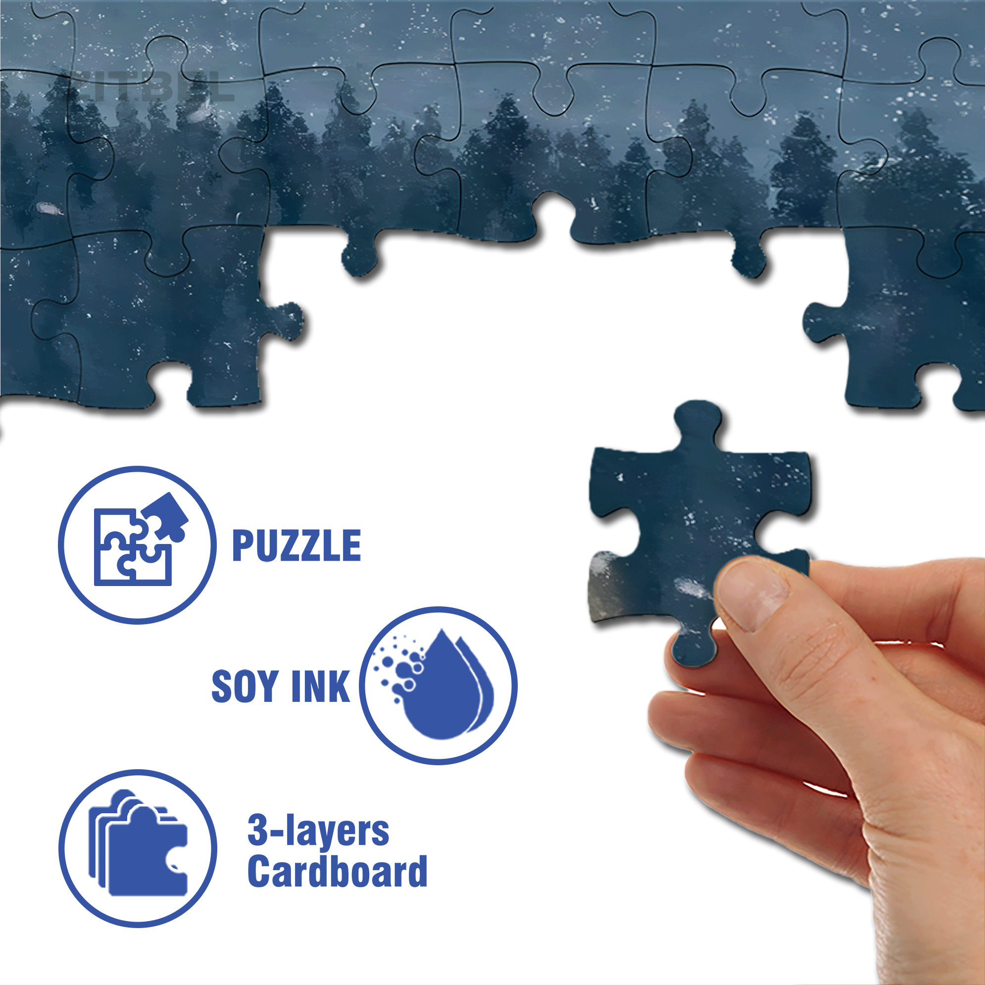 Within Reach 500pcs/1000pcs Jigsaw Puzzle, Scratch-Resistant, Interactive Family Game & Brain-Boosting DIY Decor, Perfect for Halloween, Christmas & New Year Gifts, Family Puzzle Game