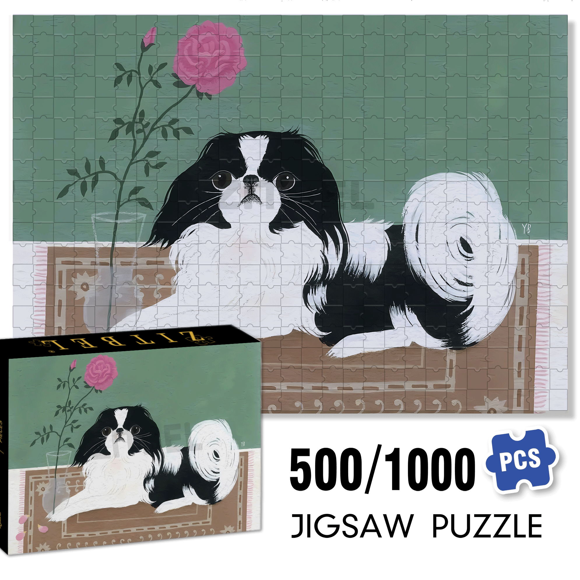 Animal Friends  6 500pcs/1000pcs Jigsaw Puzzle, Scratch-Resistant, Interactive Family Game & Brain-Boosting DIY Decor, Perfect for Halloween, Christmas & New Year Gifts, Family Puzzle Game