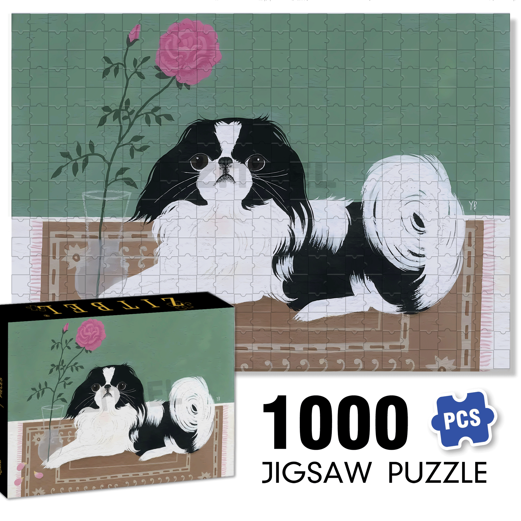 Animal Friends  6 500pcs/1000pcs Jigsaw Puzzle, Scratch-Resistant, Interactive Family Game & Brain-Boosting DIY Decor, Perfect for Halloween, Christmas & New Year Gifts, Family Puzzle Game