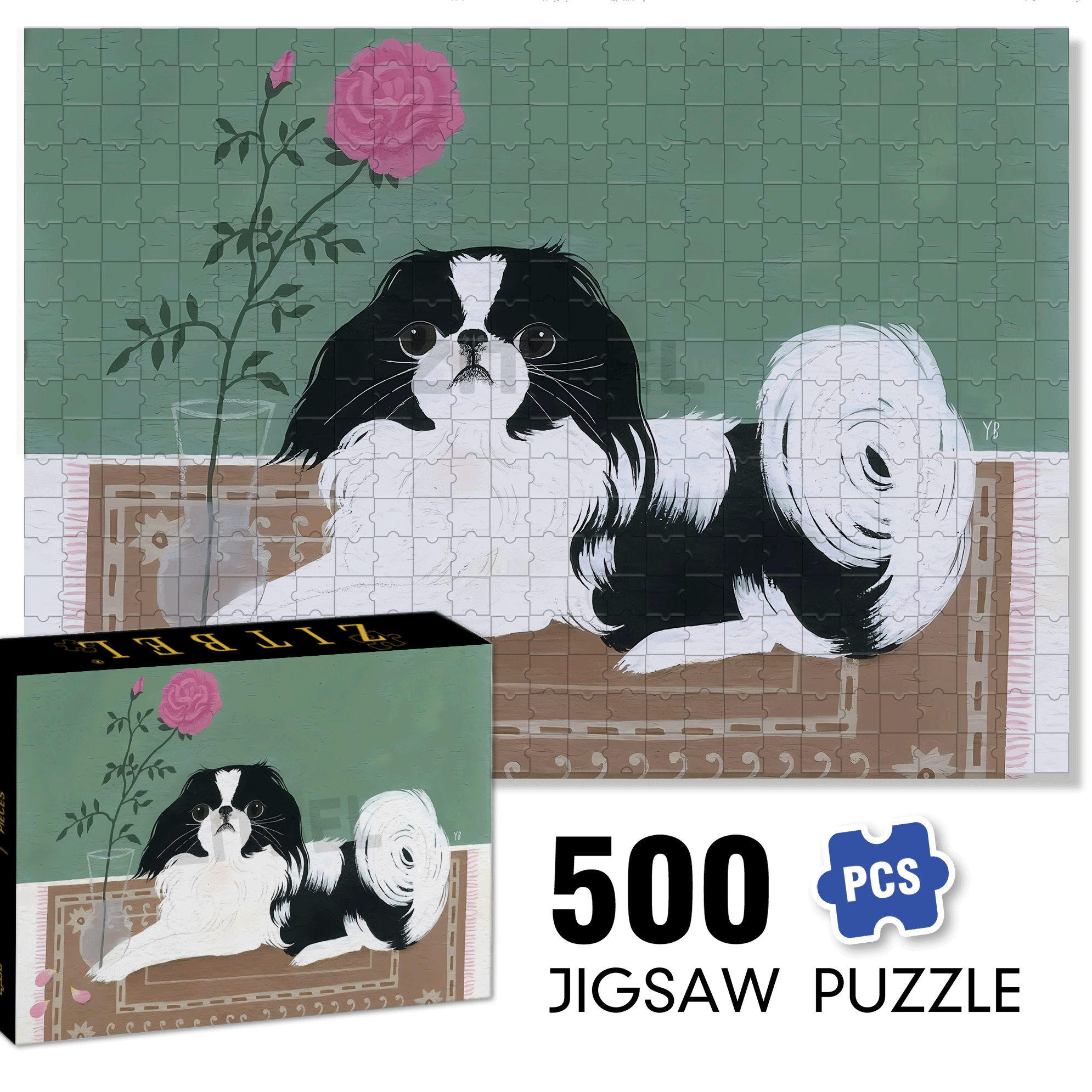 Animal Friends  6 500pcs/1000pcs Jigsaw Puzzle, Scratch-Resistant, Interactive Family Game & Brain-Boosting DIY Decor, Perfect for Halloween, Christmas & New Year Gifts, Family Puzzle Game