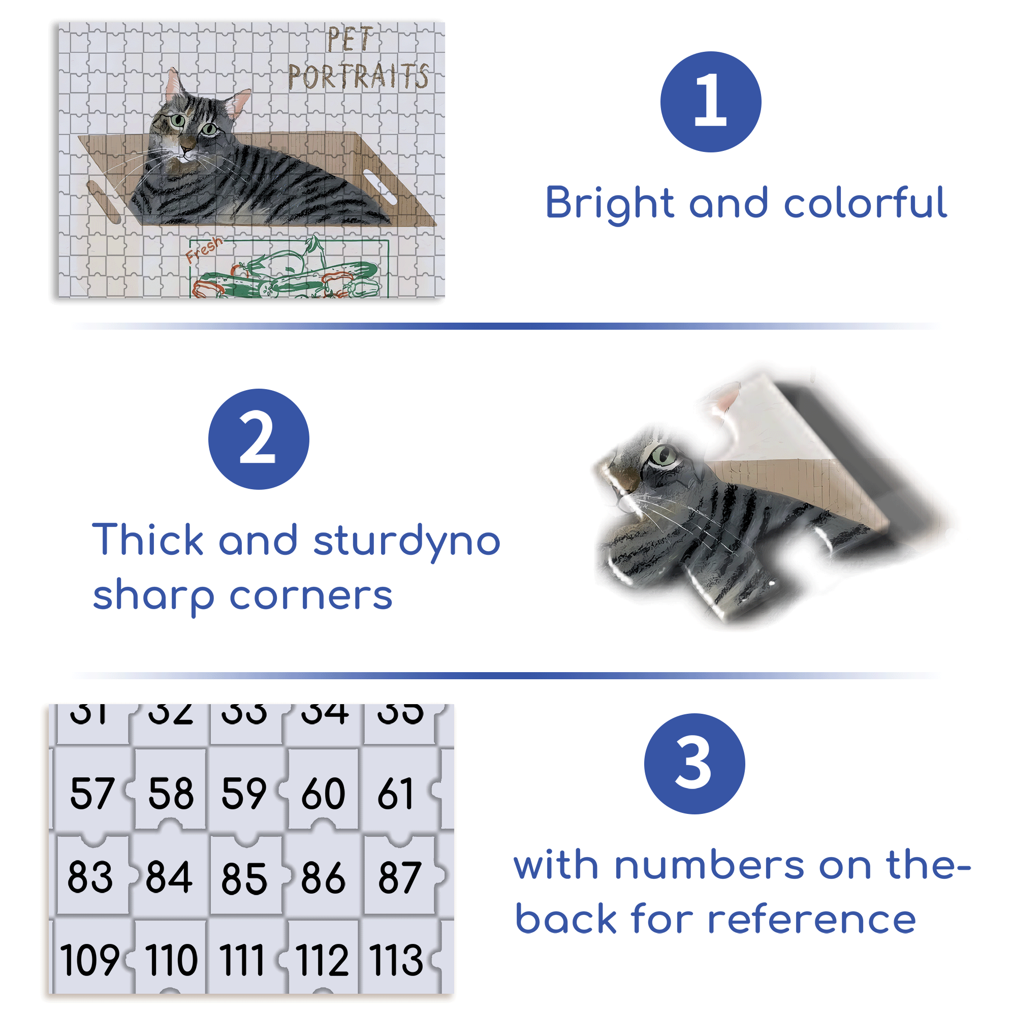 Animal Friends 10 500pcs/1000pcs Jigsaw Puzzle, Scratch-Resistant, Interactive Family Game & Brain-Boosting DIY Decor, Perfect for Halloween, Christmas & New Year Gifts, Family Puzzle Game